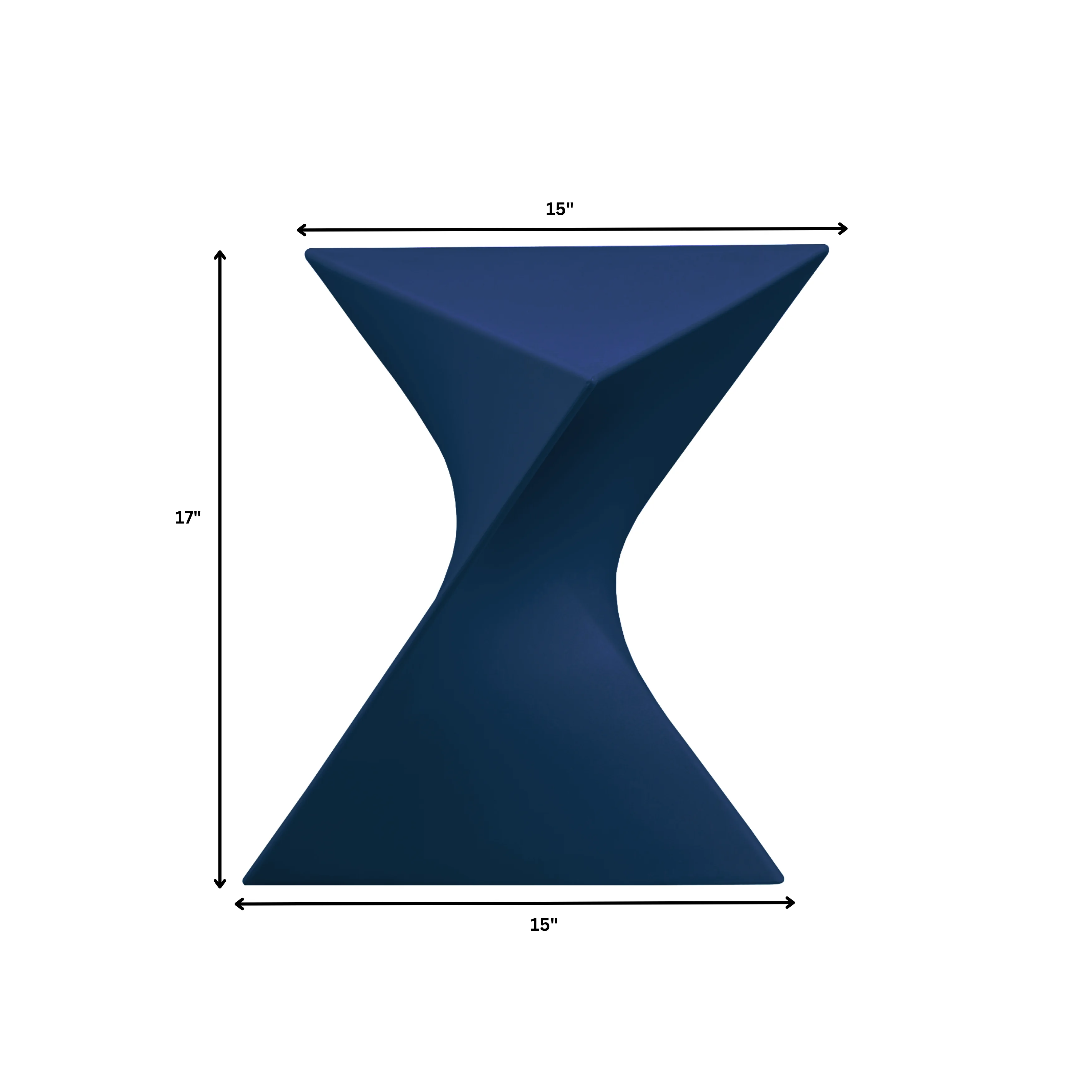 Randolph Modern Accent Side Table Indoor and Outdoor Use (Navy Blue)