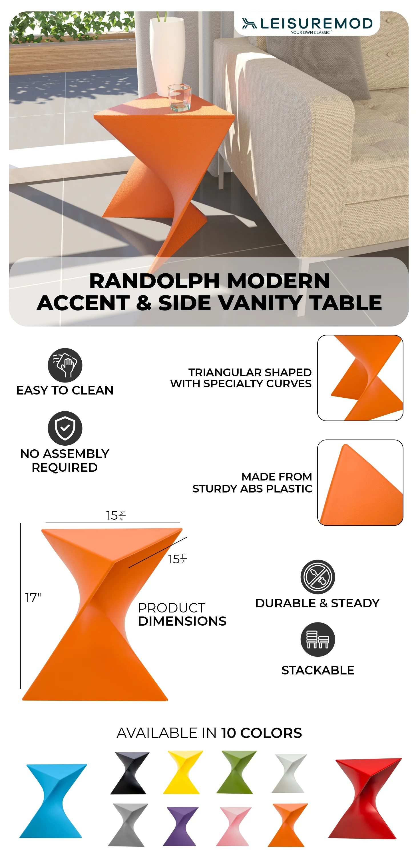 Randolph Modern Side Table Set of 2