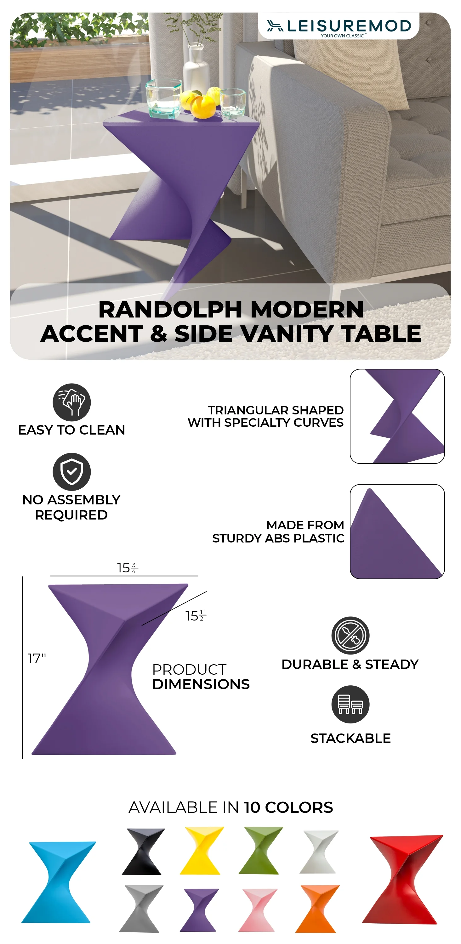 Randolph Modern Side Table Set of 2