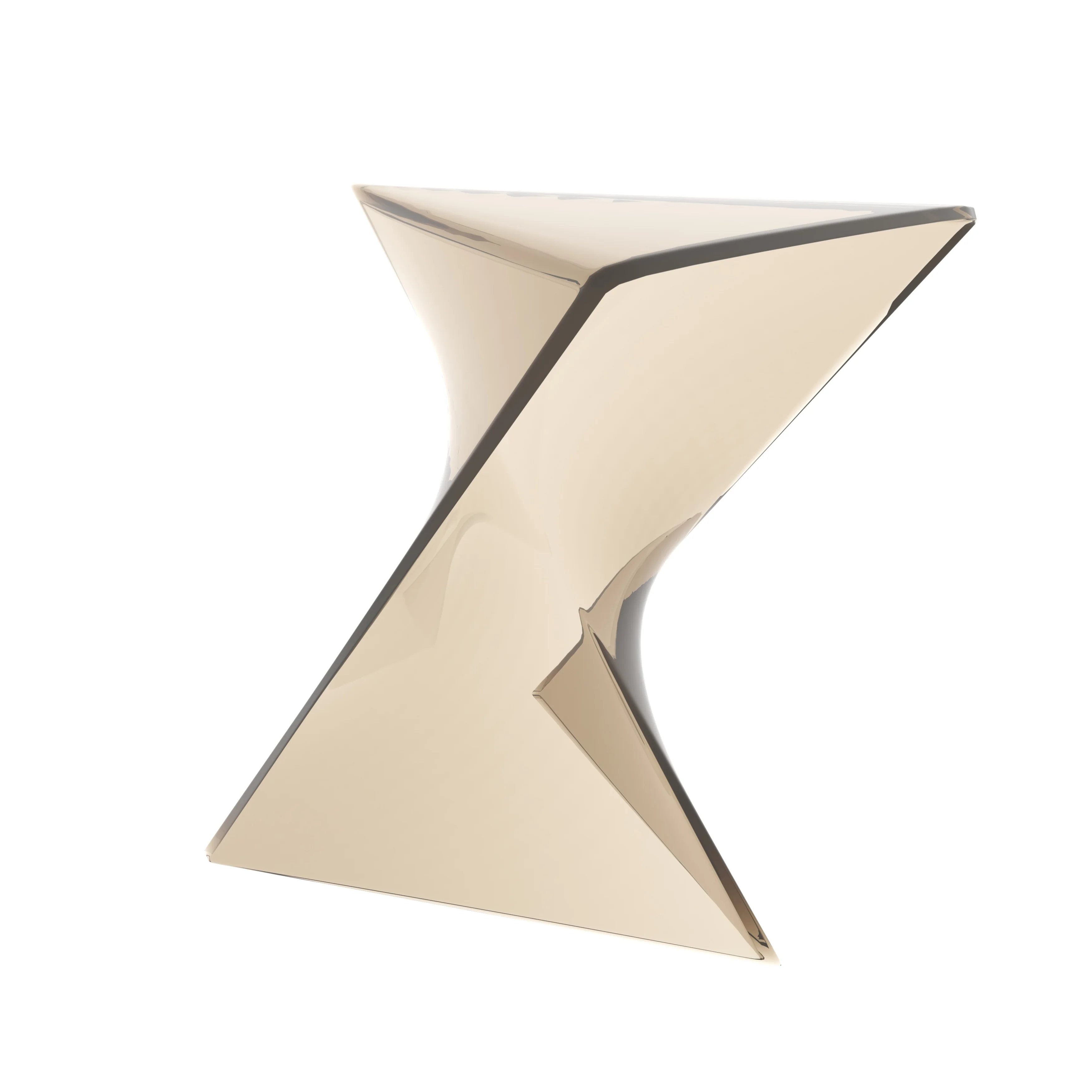 Randolph Modern Accent Side Table Indoor and Outdoor Use Transparant Amber