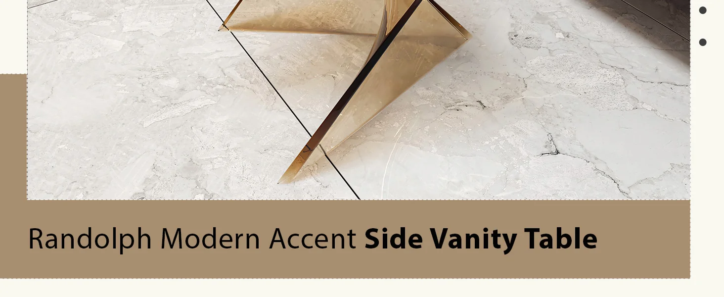 Randolph Modern Accent Side Table Indoor and Outdoor Use Transparant Amber Set of 4