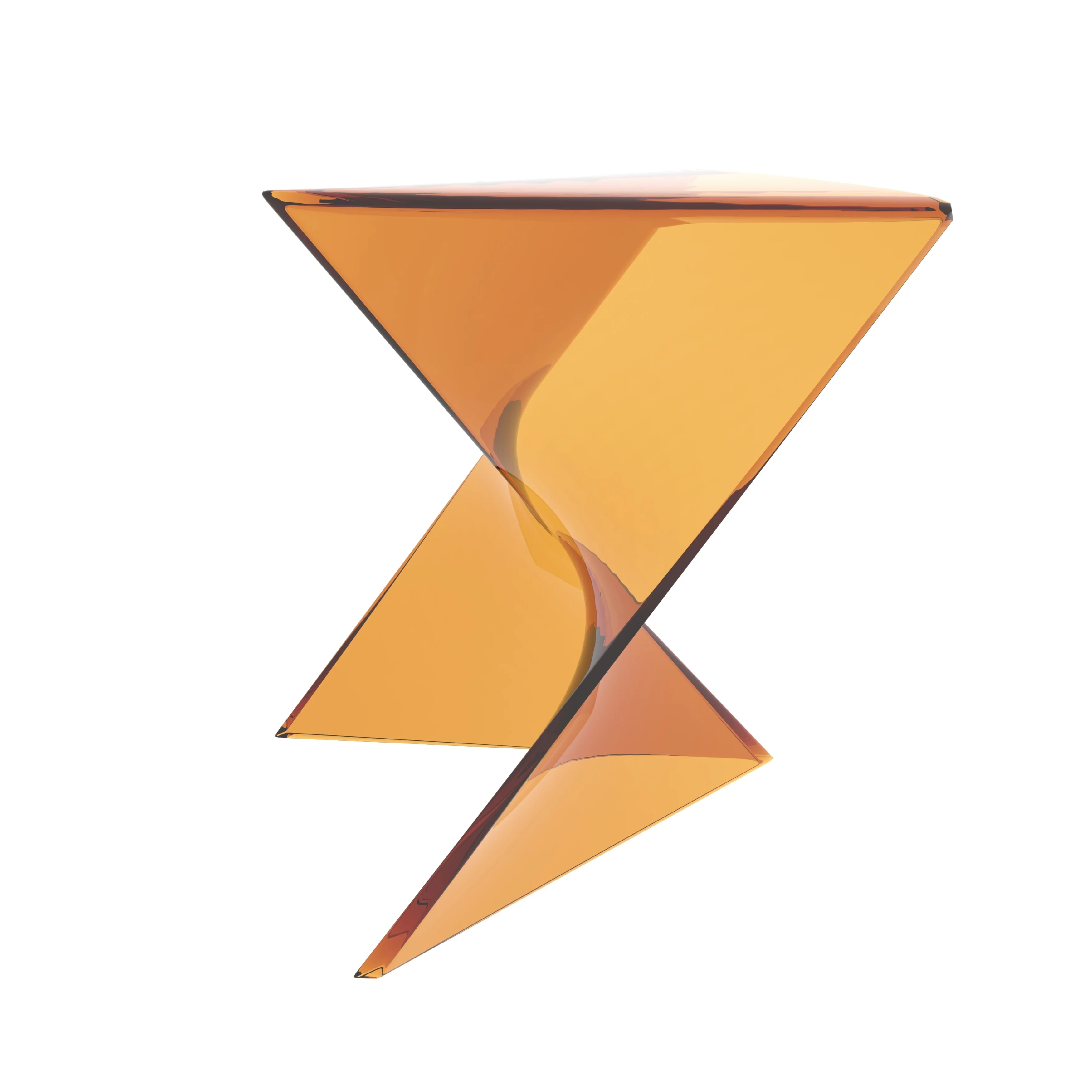 Randolph Modern Accent Side Table Indoor and Outdoor Use Transparant Tea