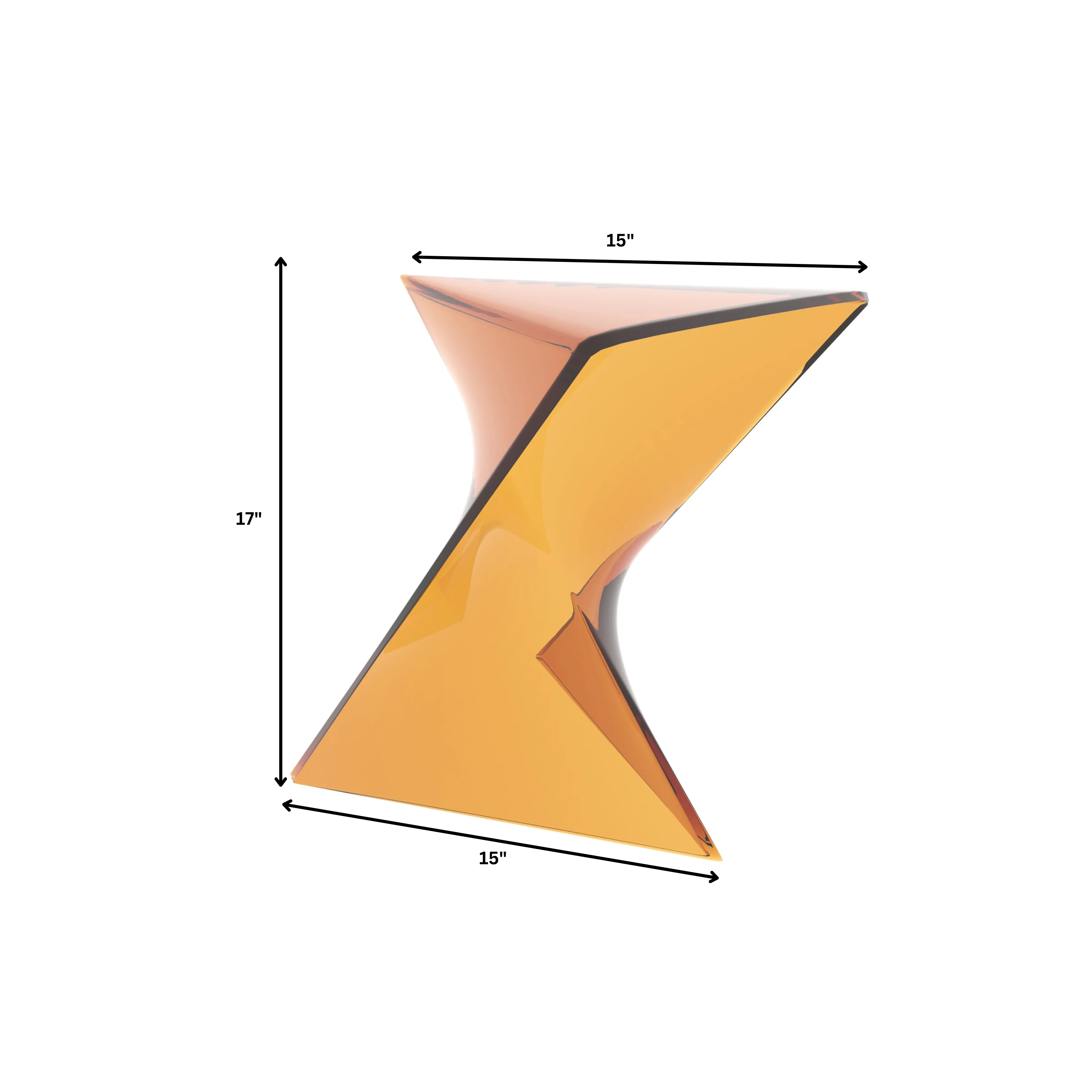 Randolph Modern Accent Side Table Indoor and Outdoor Use Transparant Tea Set of 4