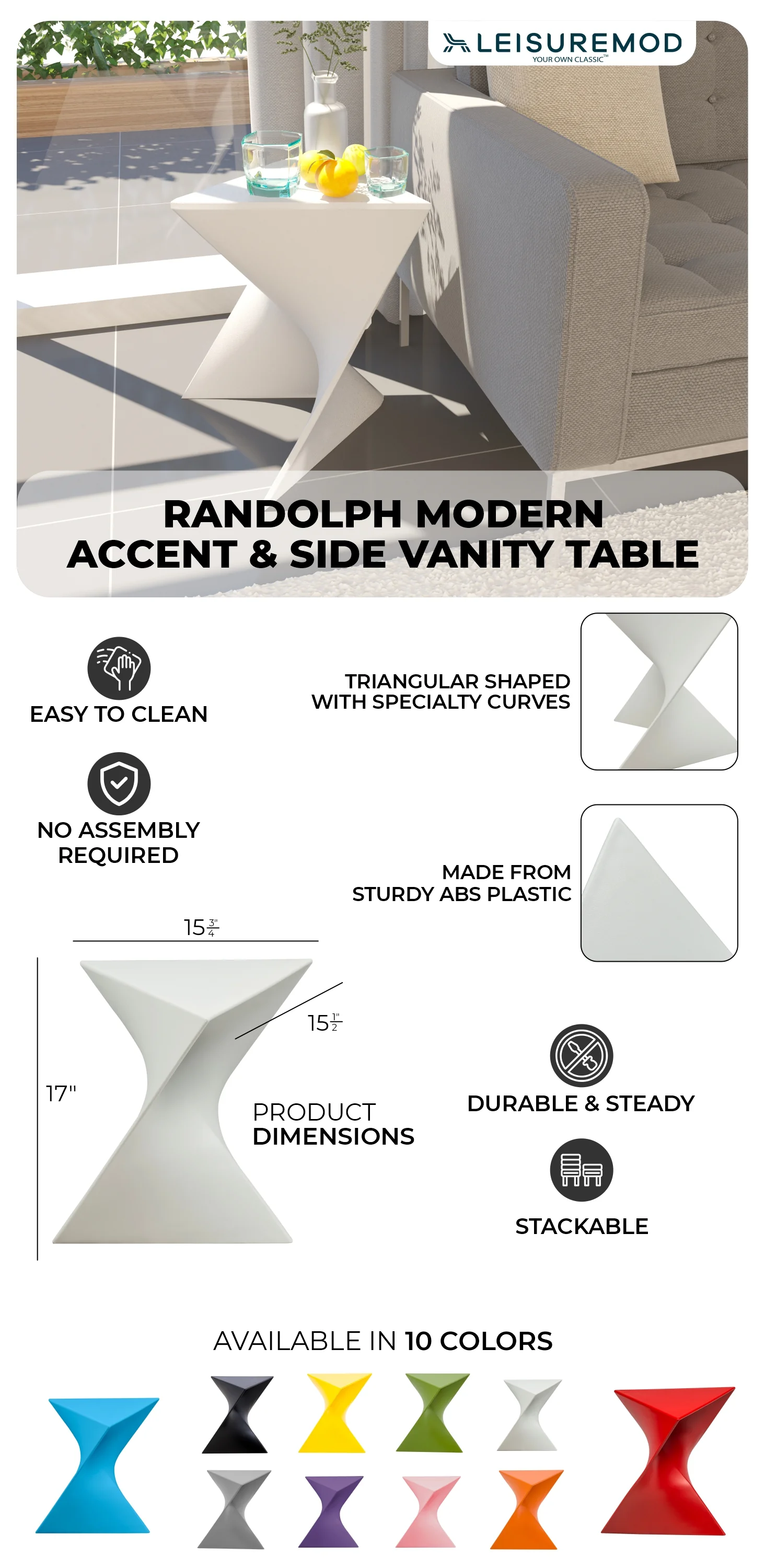 Randolph Modern Side Table Set of 2