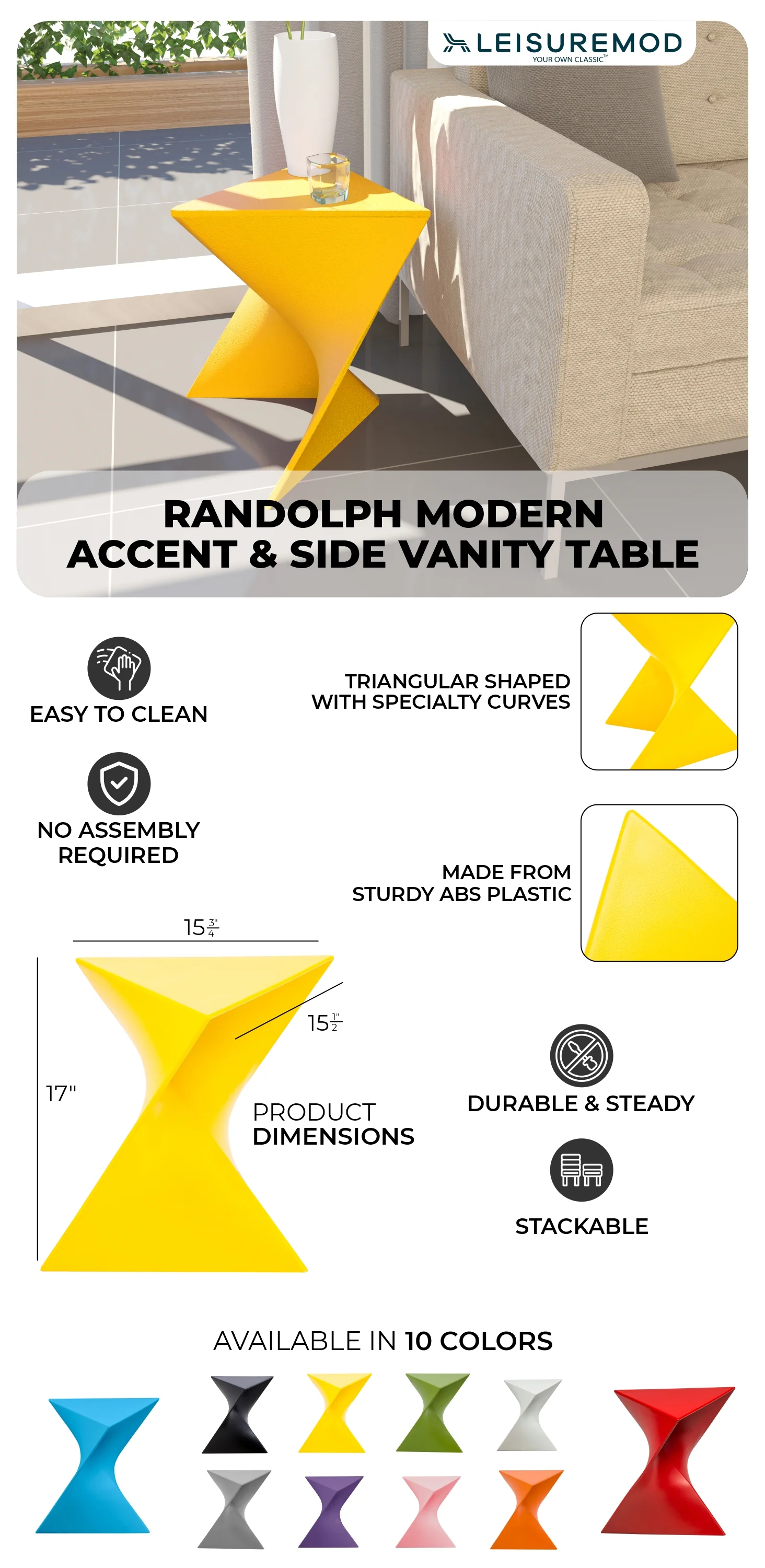 Randolph Modern Side Table Set of 4