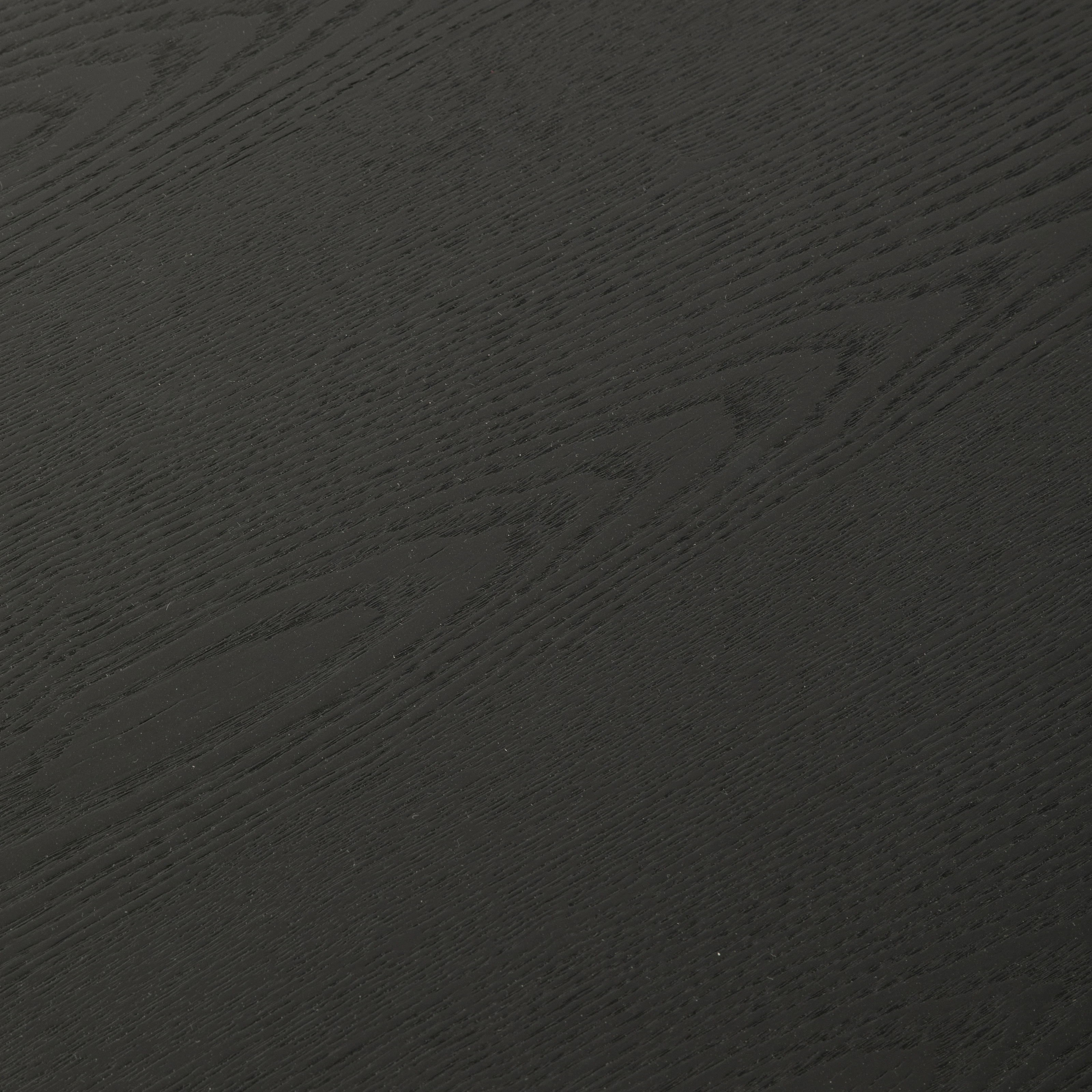 Rossmore Oval Coffee Table with Ash Veneer Top and Black Powder Coated Steel Frame in Black