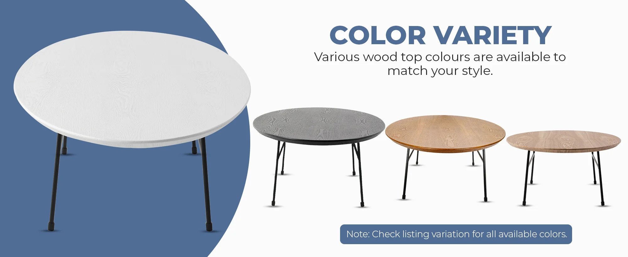 Rossmore Oval Coffee Table with Ash Veneer Top and Black Powder Coated Steel Frame in White