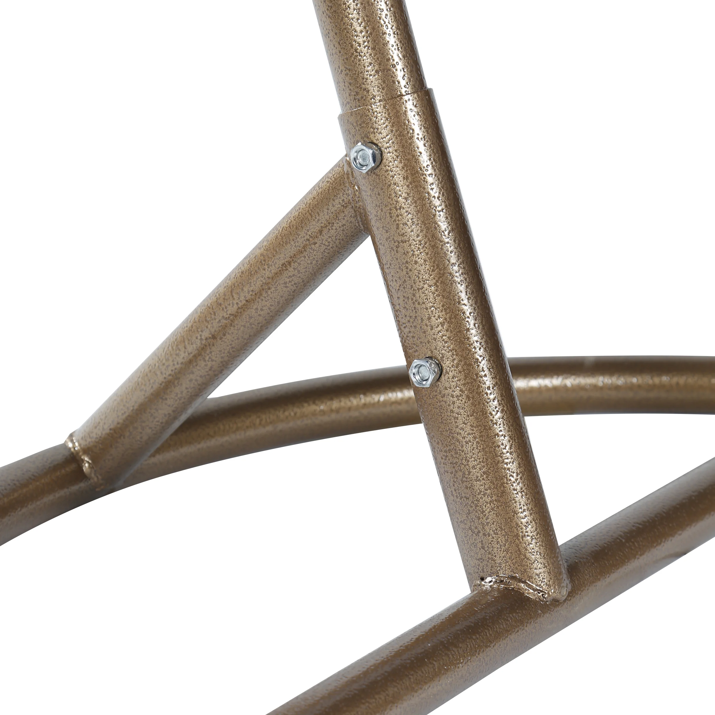 Recluse Collection Modern Outdoor Swing Chair Brown Frame with ES57 Brown Cushion