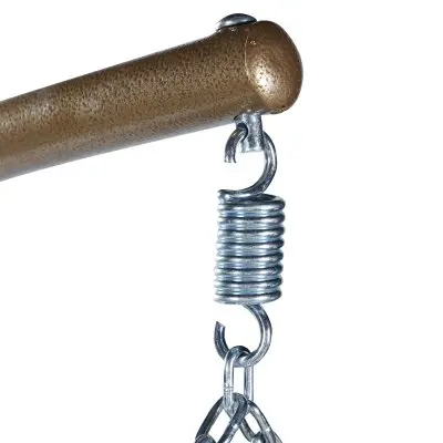 Recluse Collection Modern Outdoor Swing Chair Brown Frame with ES57 Charcoal Blue Cushion