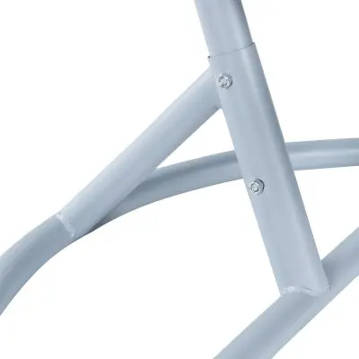 Recluse Collection Modern Outdoor Swing Chair Grey Frame with ES57 Taupe Cushion