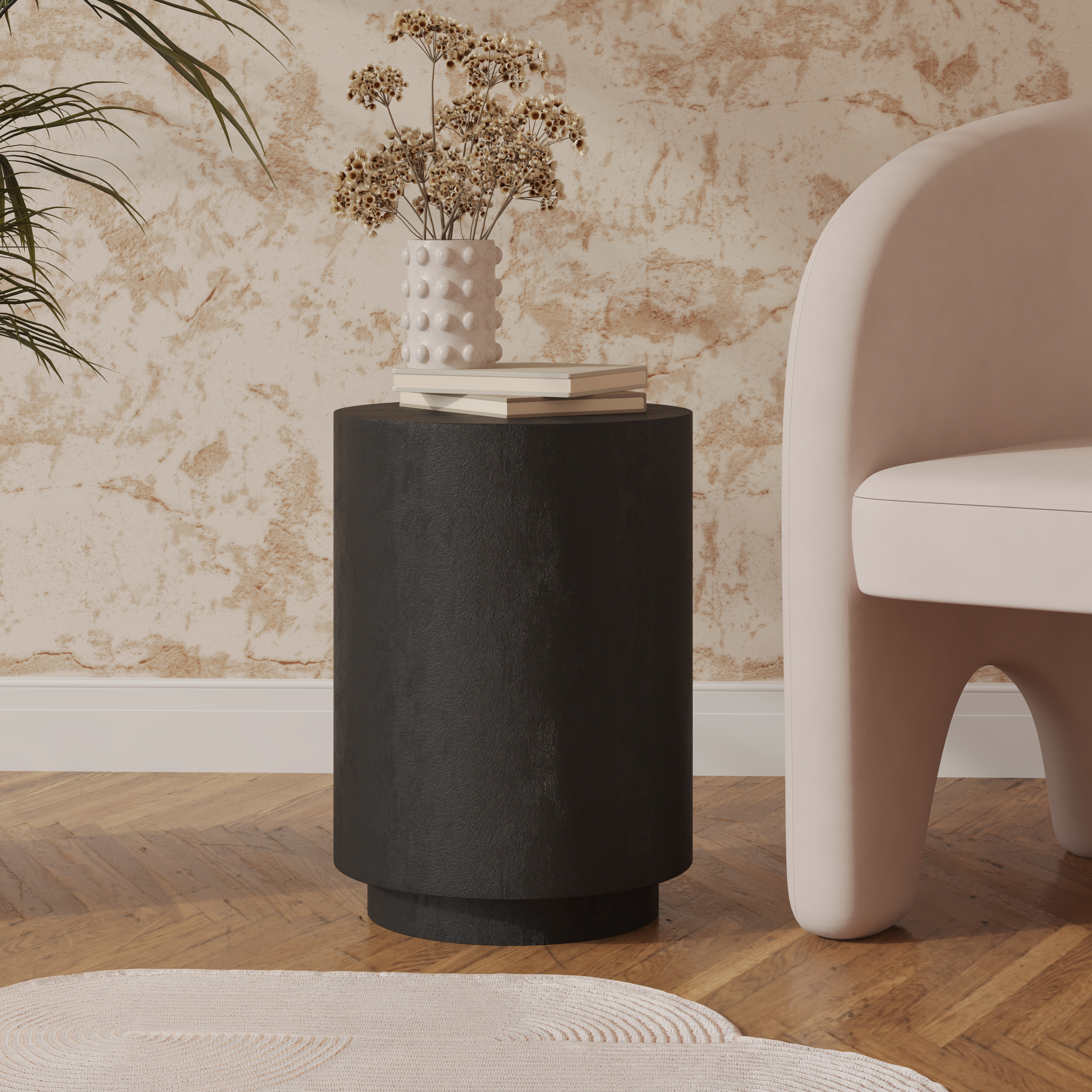 Modern Side End Table Ramble Series In Black - View 2