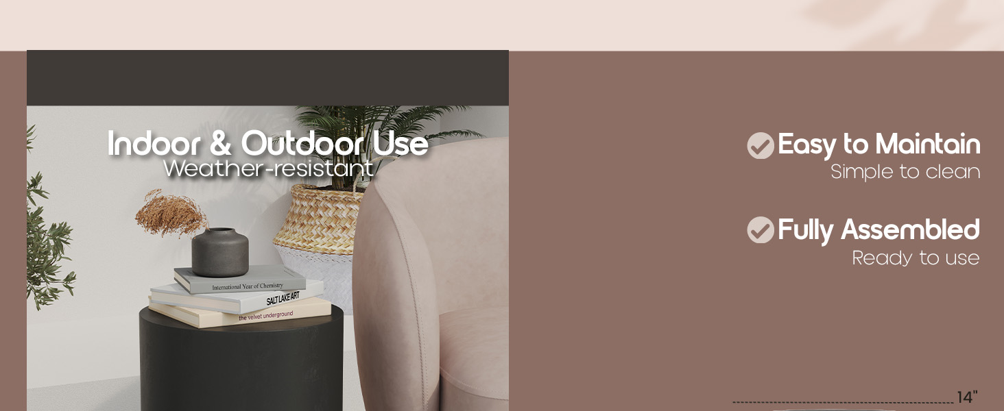 Modern Side End Table Ramble Series In Black