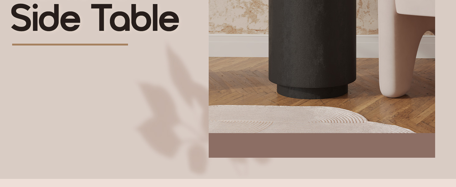 Modern Side End Table Ramble Series In Black
