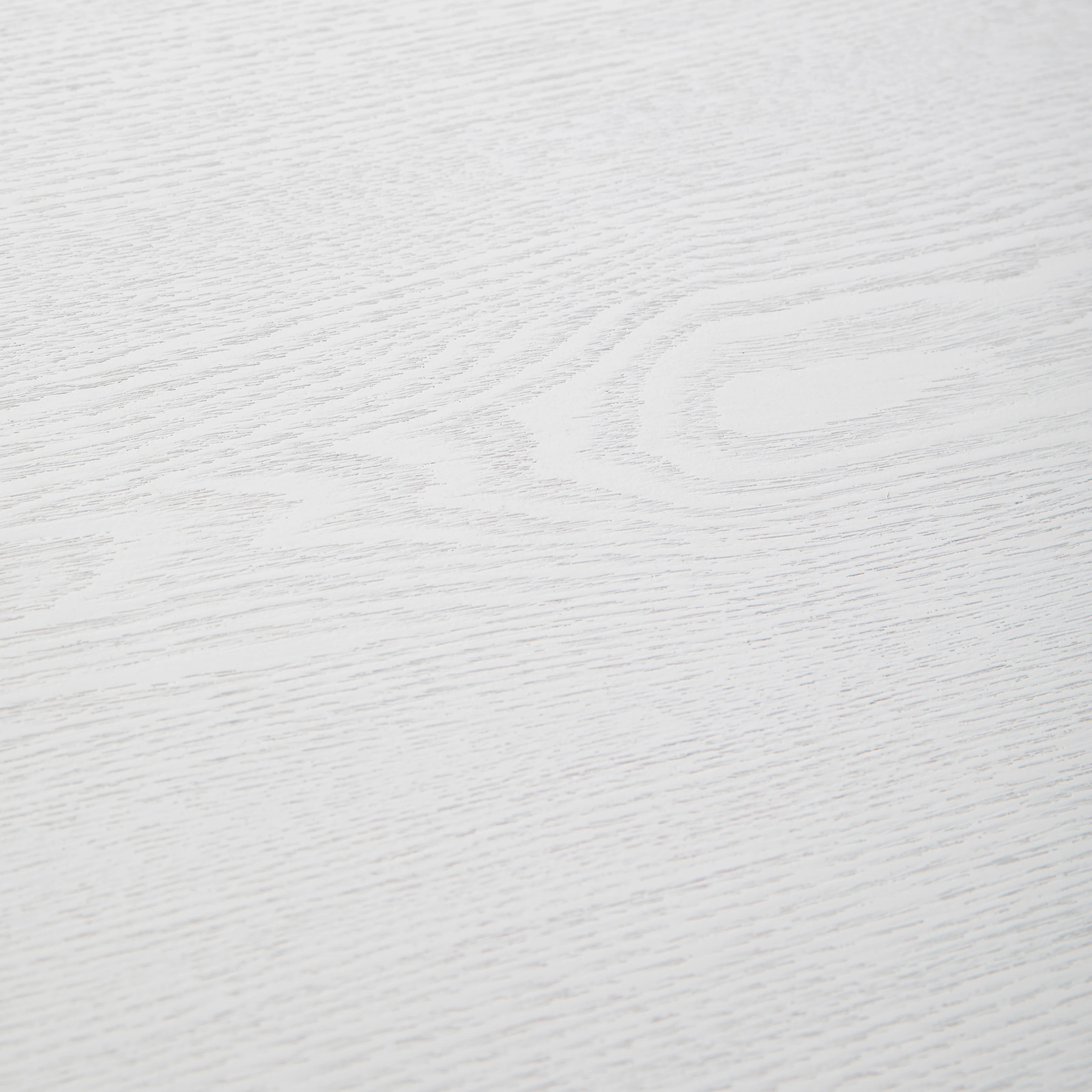 Rossmore Oval Coffee Table with Ash Veneer Top and White Powder Coated Steel Frame in White