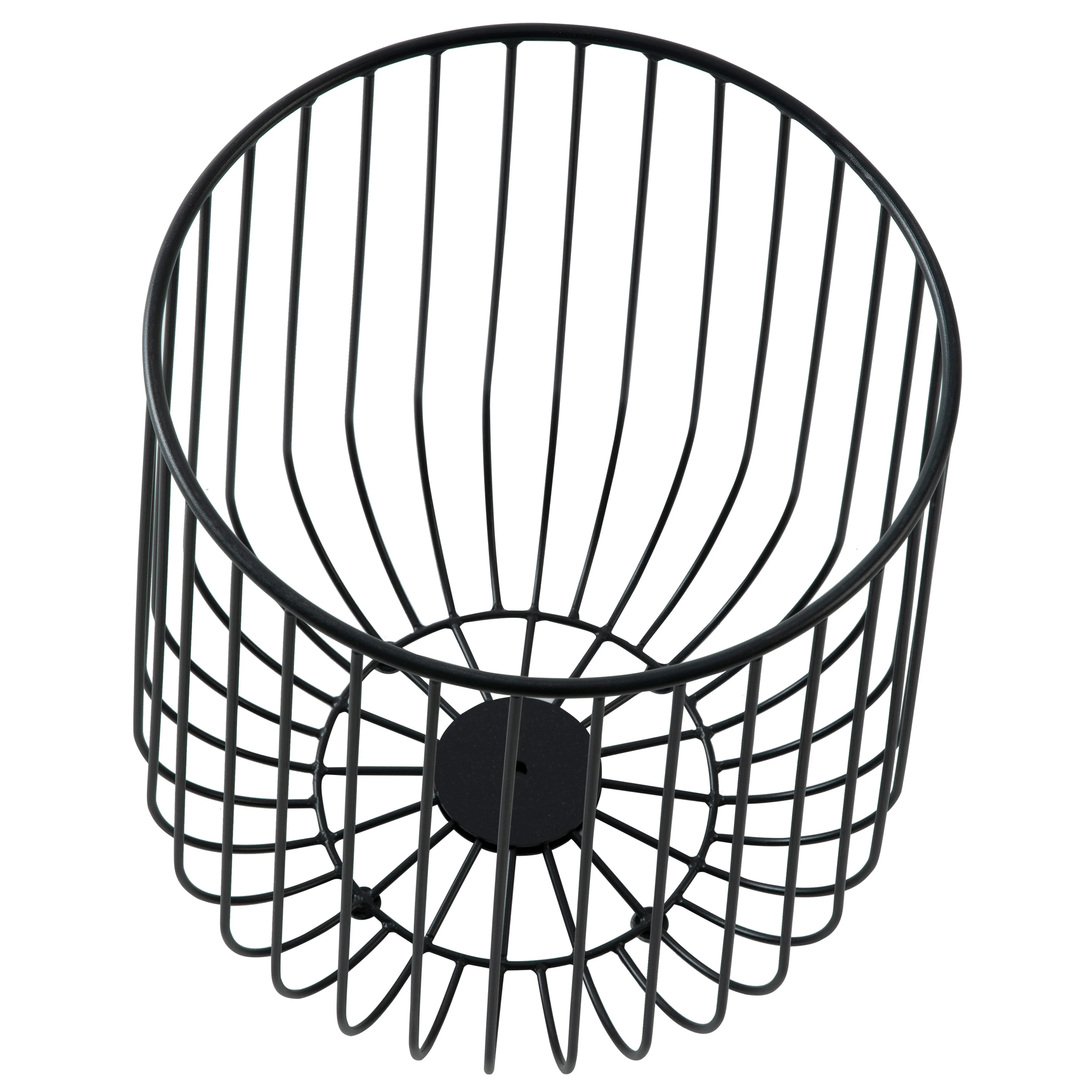 Runswick Modern Wood Top End Table With Metal Base in Black