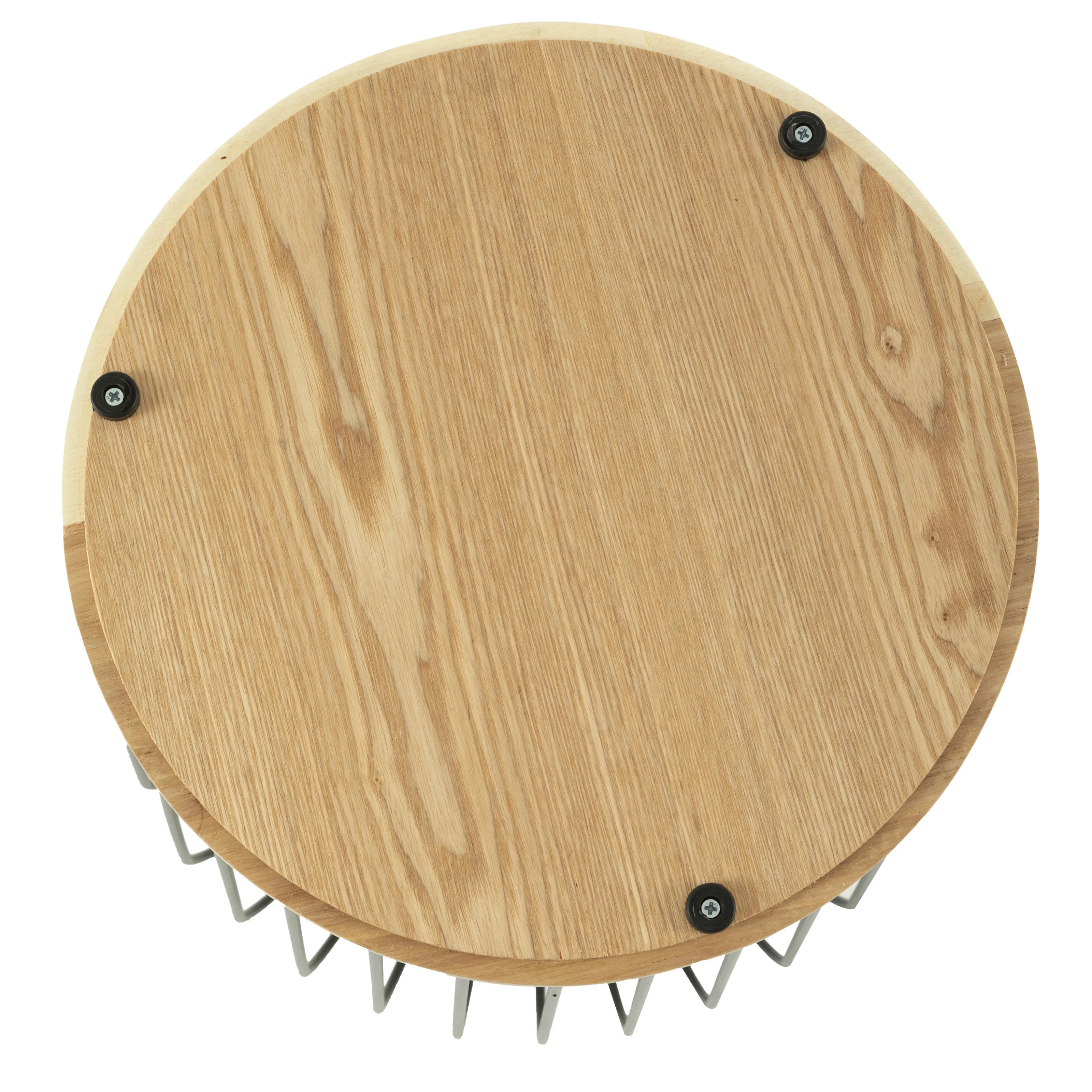 Runswick Modern Wood Top End Table With Metal Base in Natural Wood