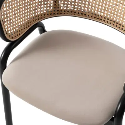 7-pc Dining Set Ravenna Colle...able and 6 Ervilla Chairs in Ebony-Beige