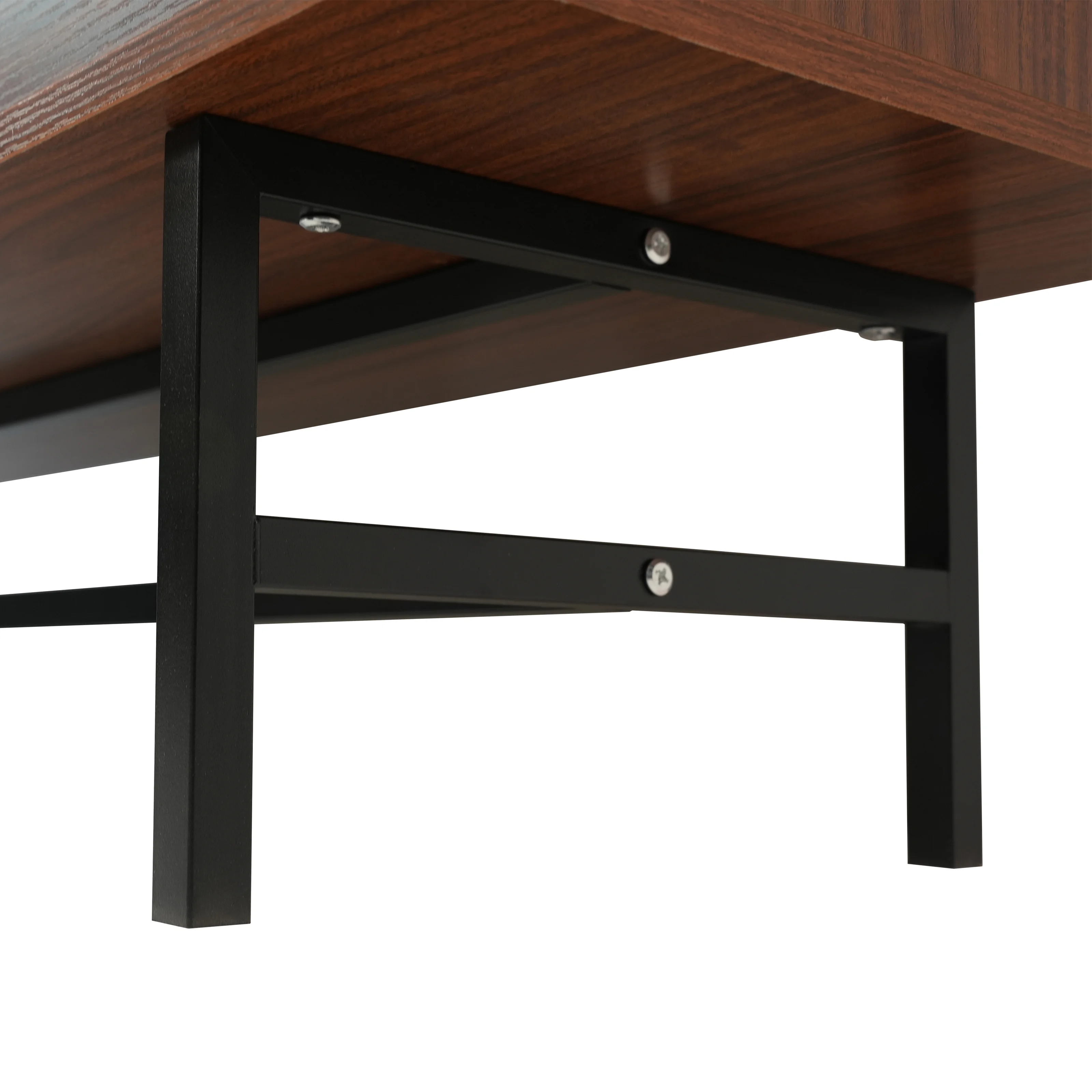 Rochester Modern Rectangular TV Stand with Enclosed Storage and Powder Coated Iron Legs