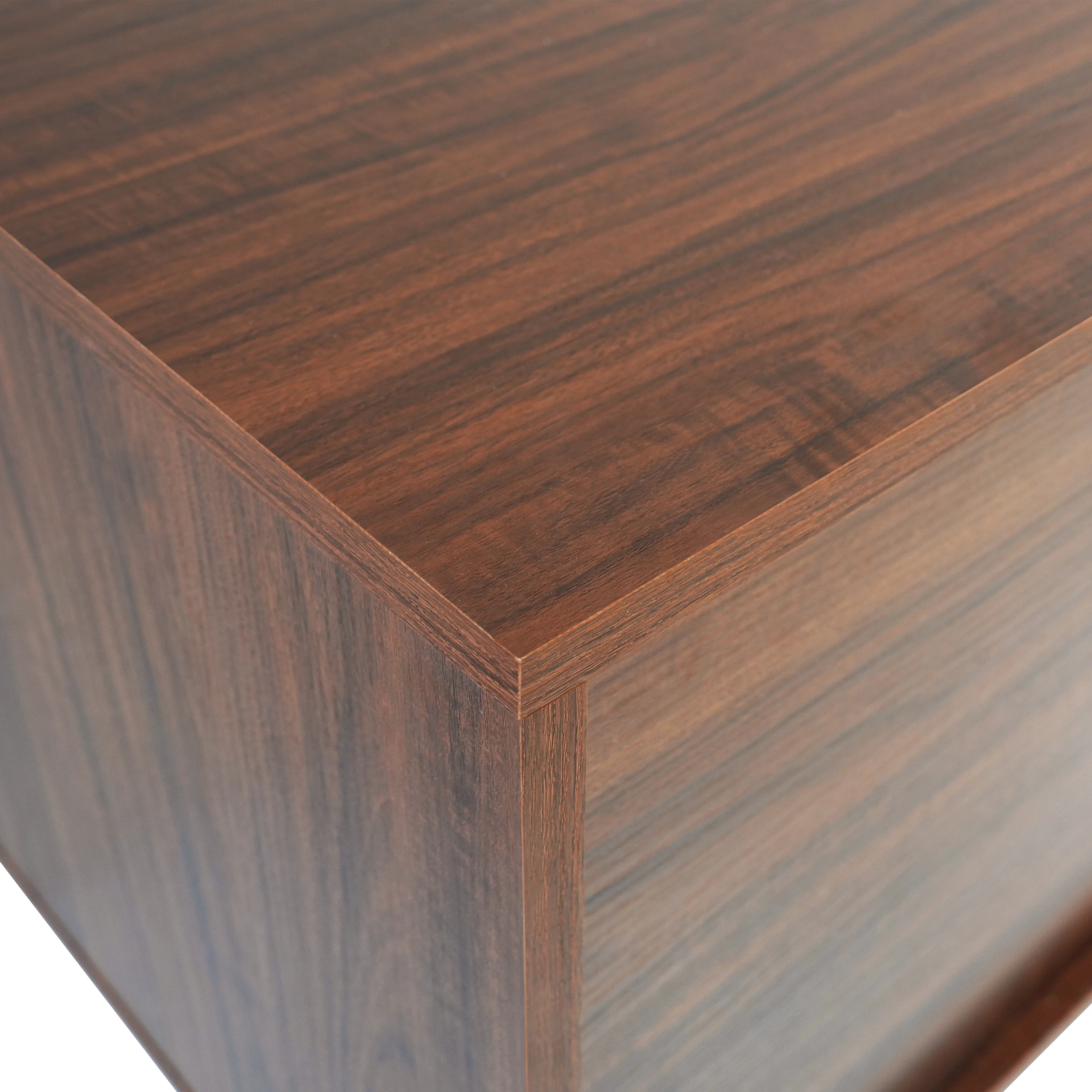 Rochester Modern Rectangular TV Stand with Enclosed Storage and Powder Coated Iron Legs