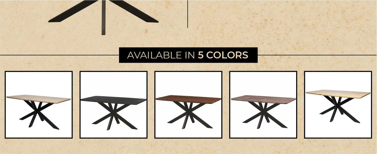 Ravenna 63" Rectangular Wood Dining Table With Modern Metal Base