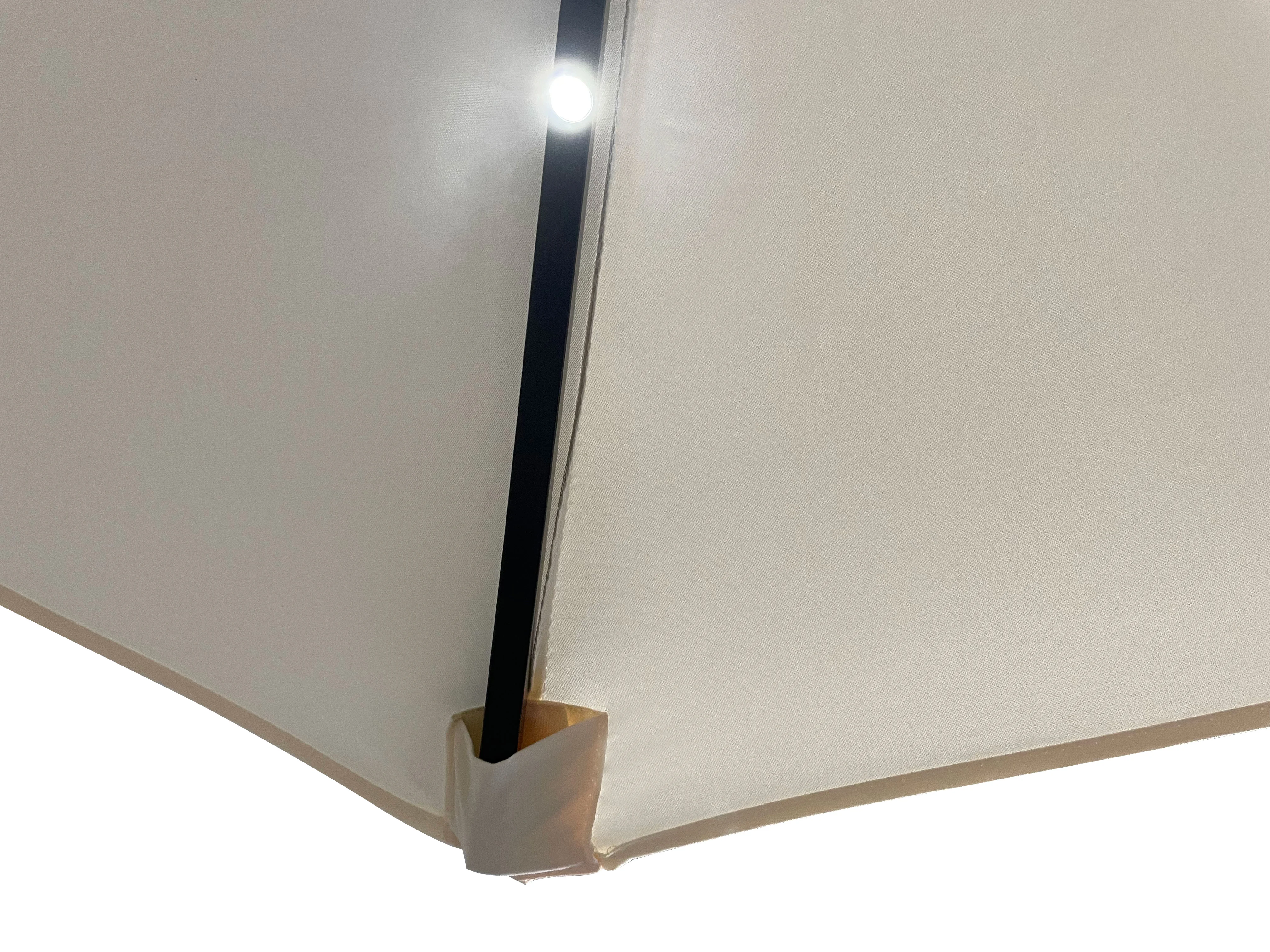 Sierra Outdoor Patio Umbrella with Base in Cream