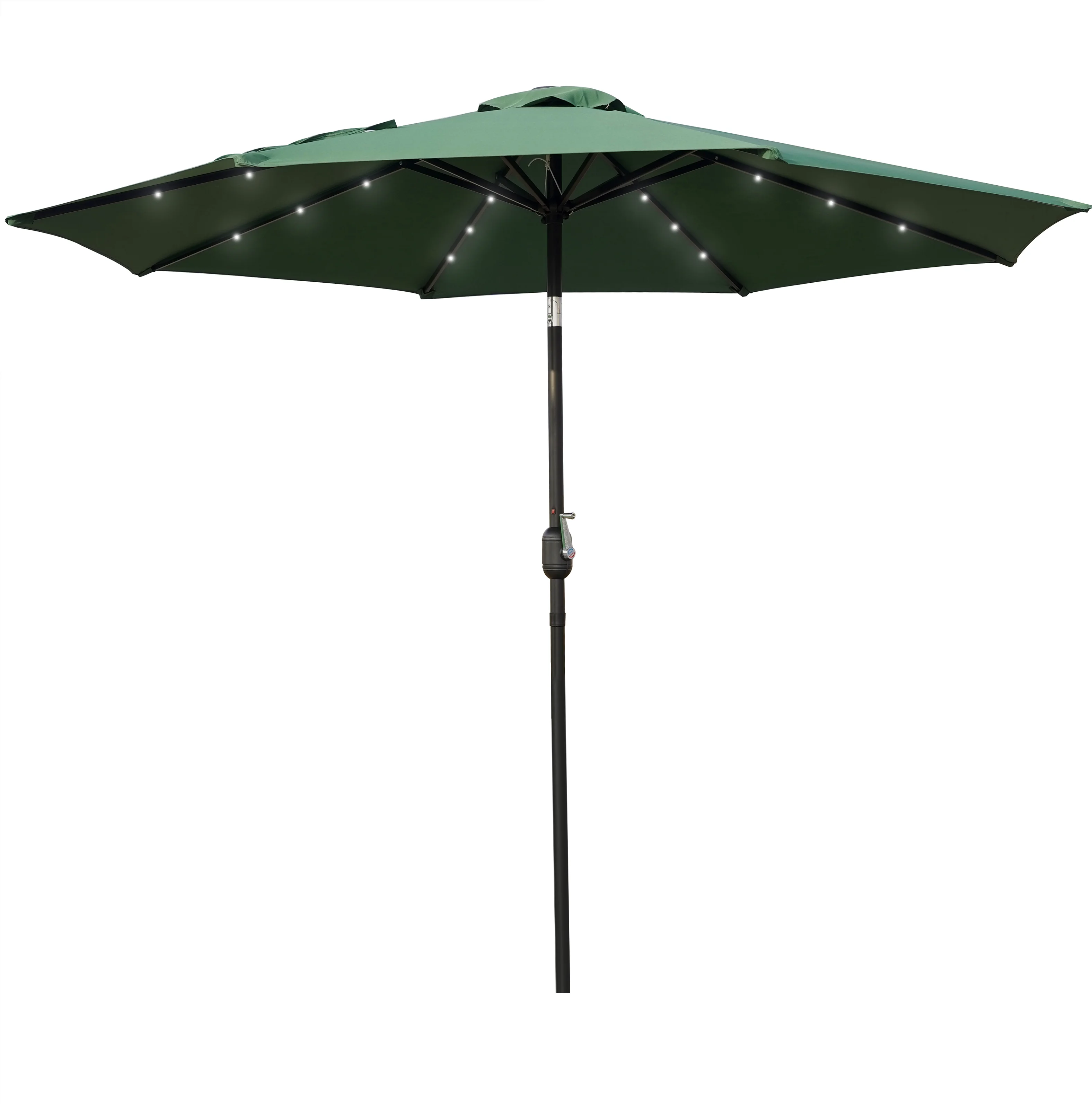 Sierra Outdoor Patio Umbrella with Base in Green
