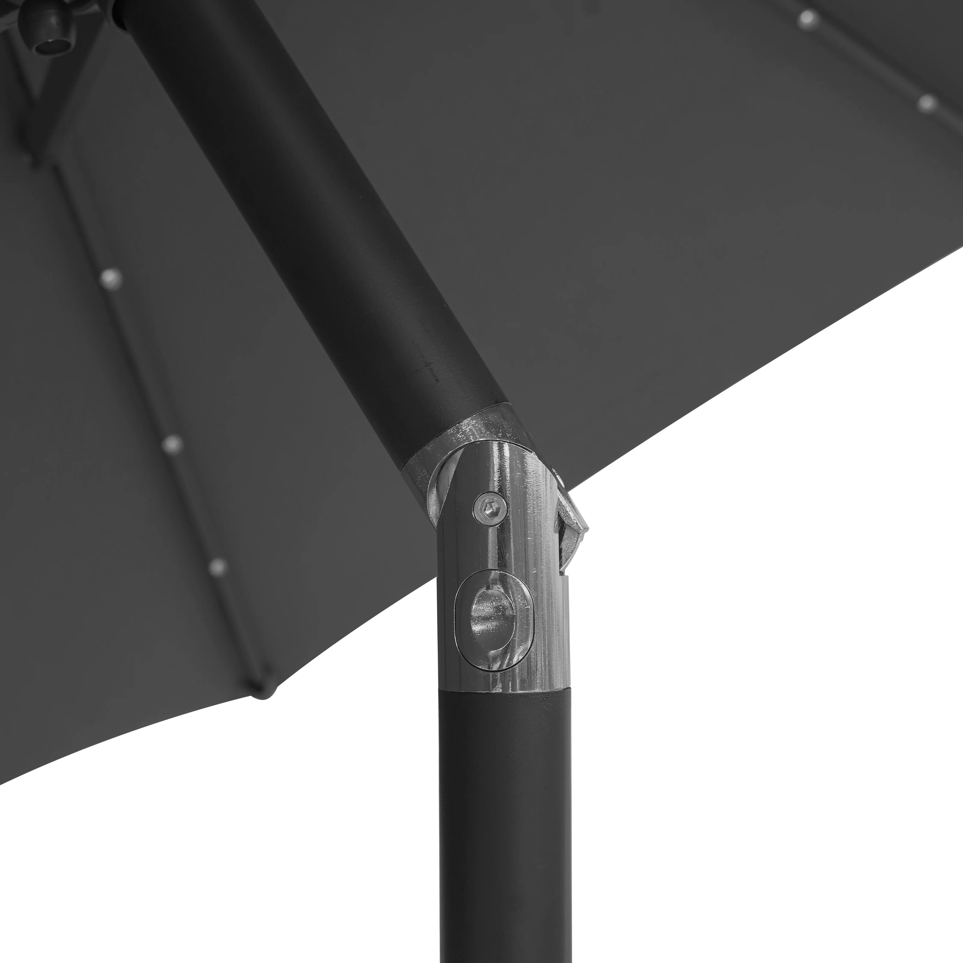Sierra Outdoor Patio Umbrella with Base in Gray