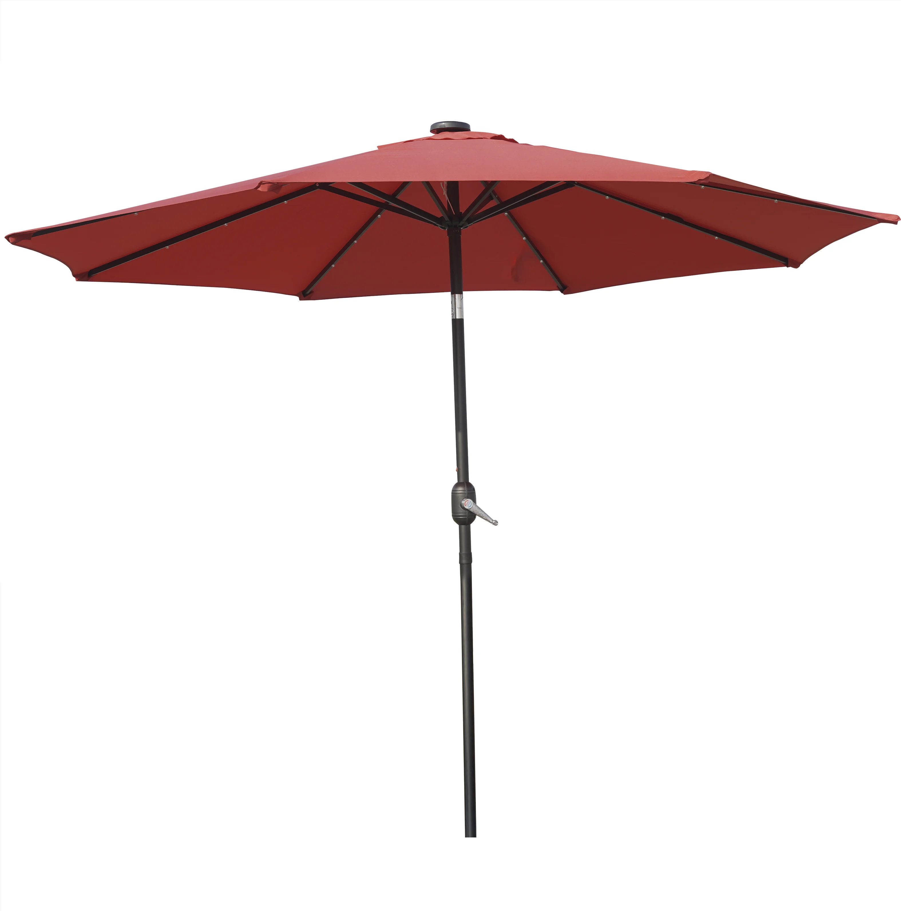 Sierra Outdoor Patio Umbrella with Base in Red