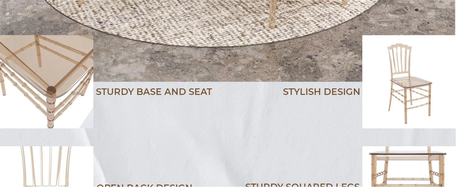 Synth Series Modern Dining Chair in Amber