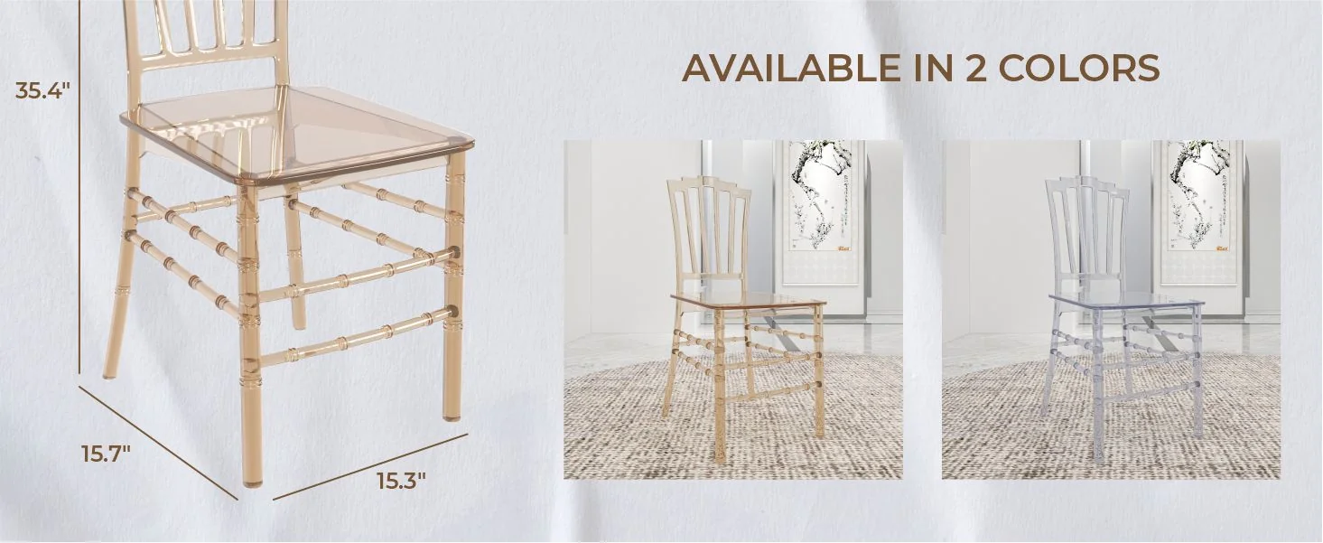 Synth Series Modern Dining Chair in Amber