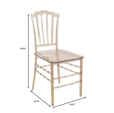 Synth Series Modern Dining Chair in Amber