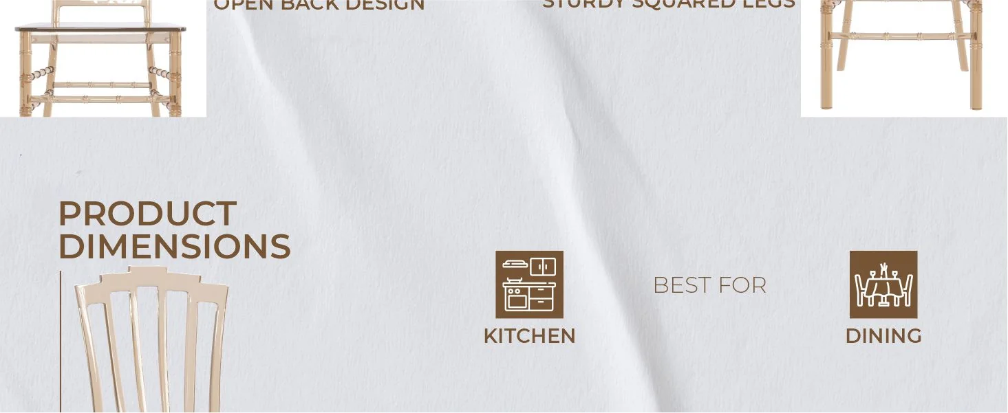 Synth Series Modern Dining Chair in Amber Set of 2