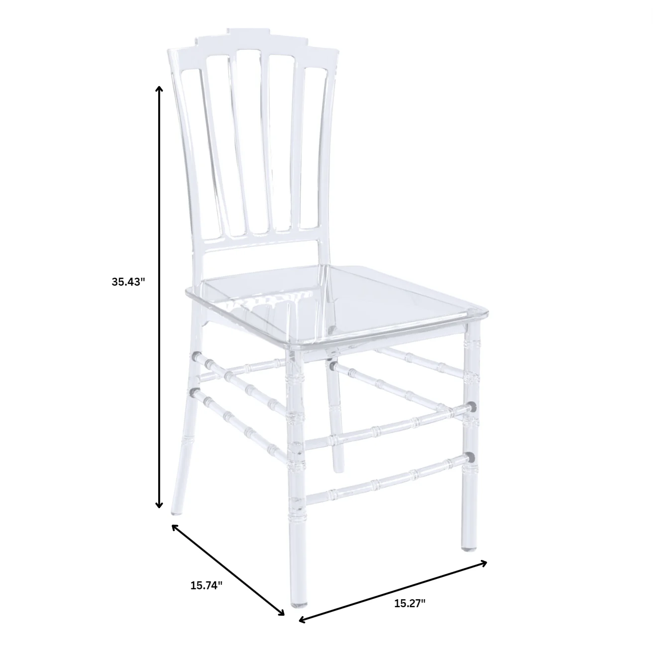 Synth Series Modern Dining Chair in Clear