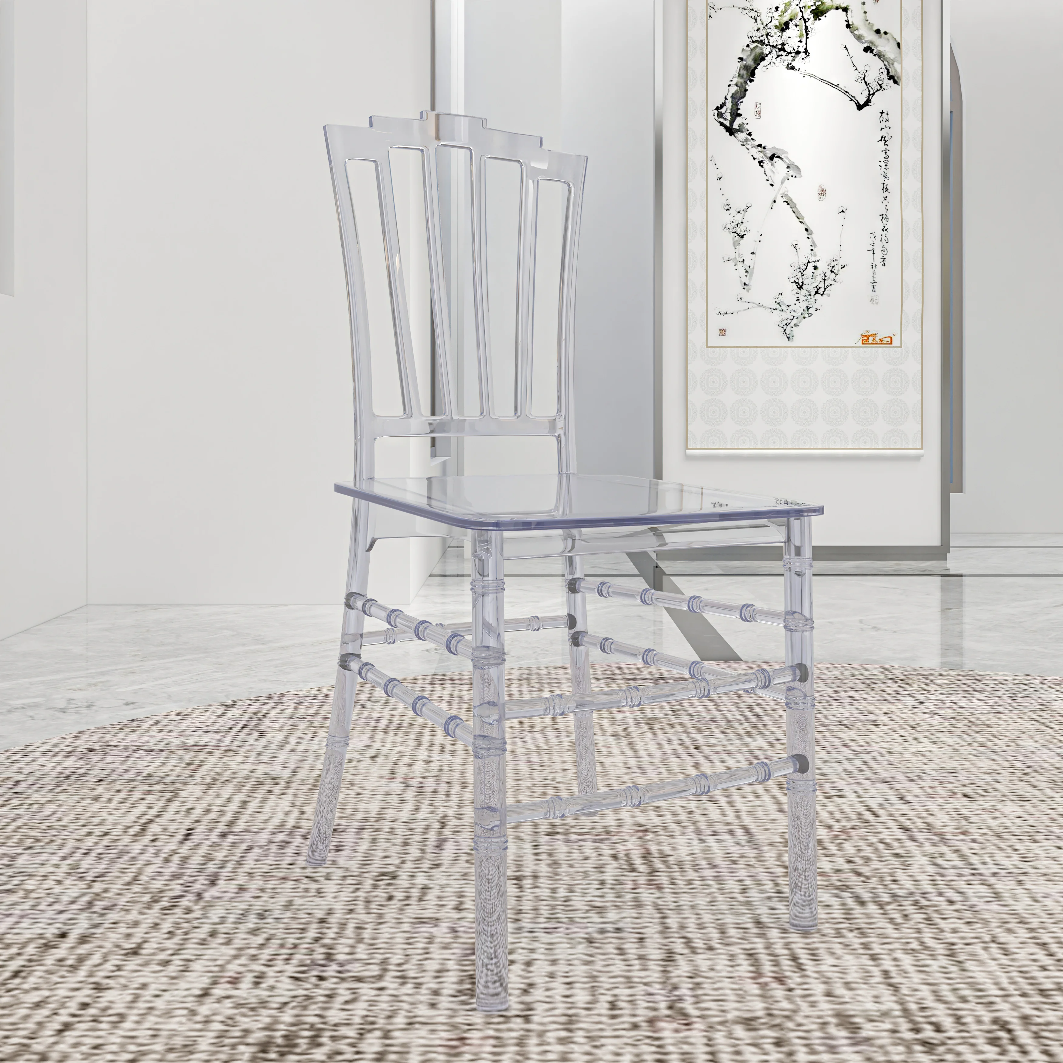 Synth Series Modern Dining Chair in Clear