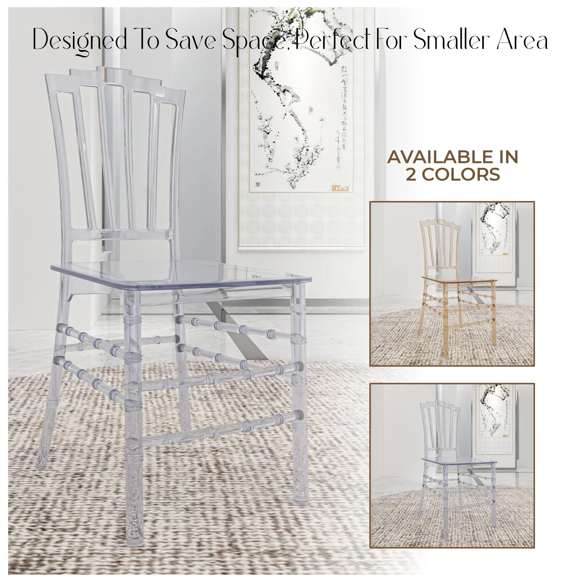 Synth Series Modern Dining Chair in Clear