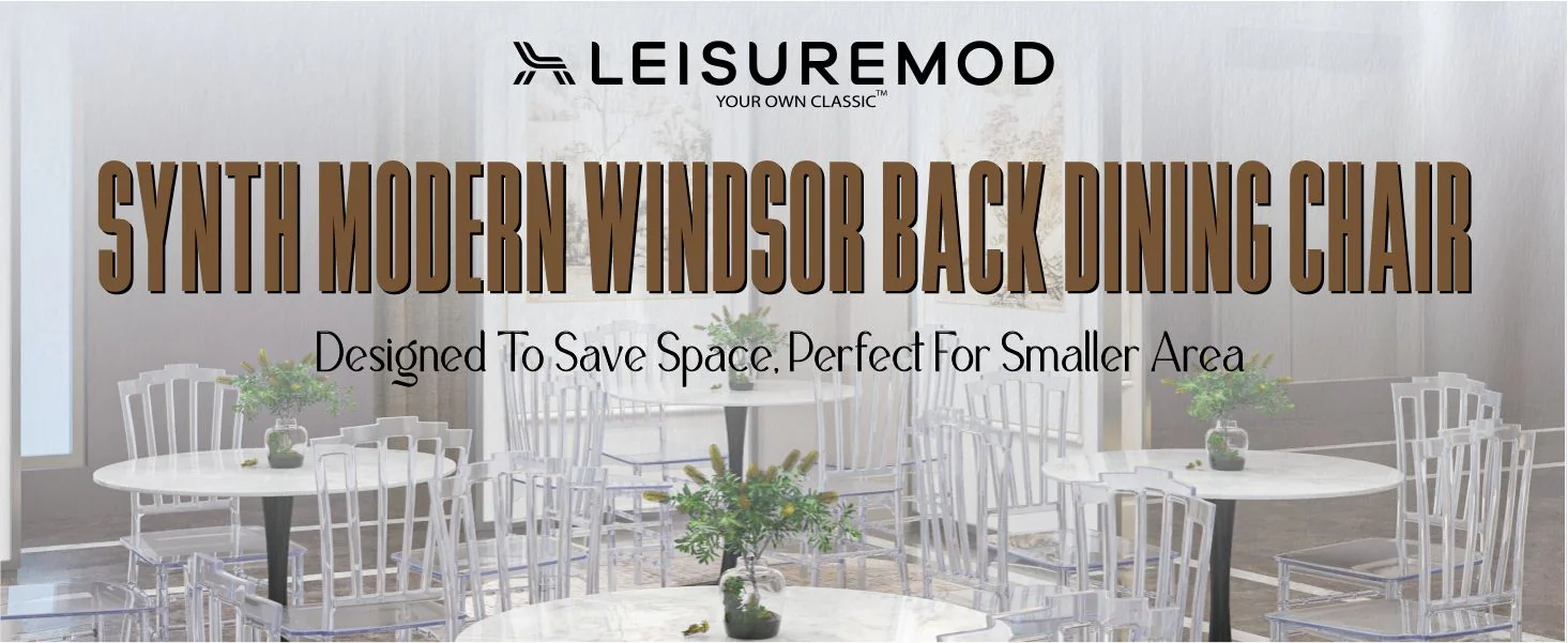 Synth Series Modern Dining Chair in Clear Set of 4