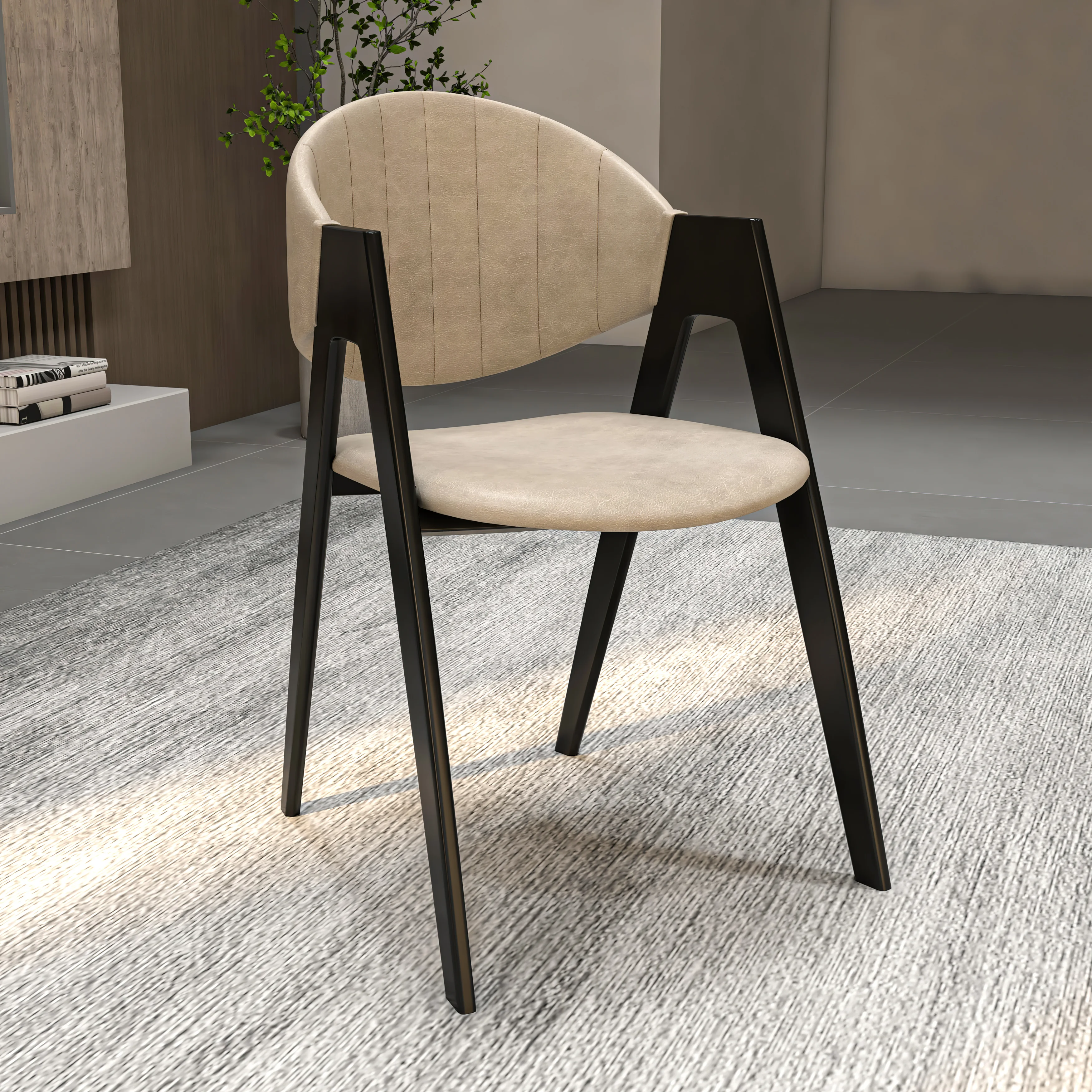 Savor Collection Modern Dining Chair in Toupe