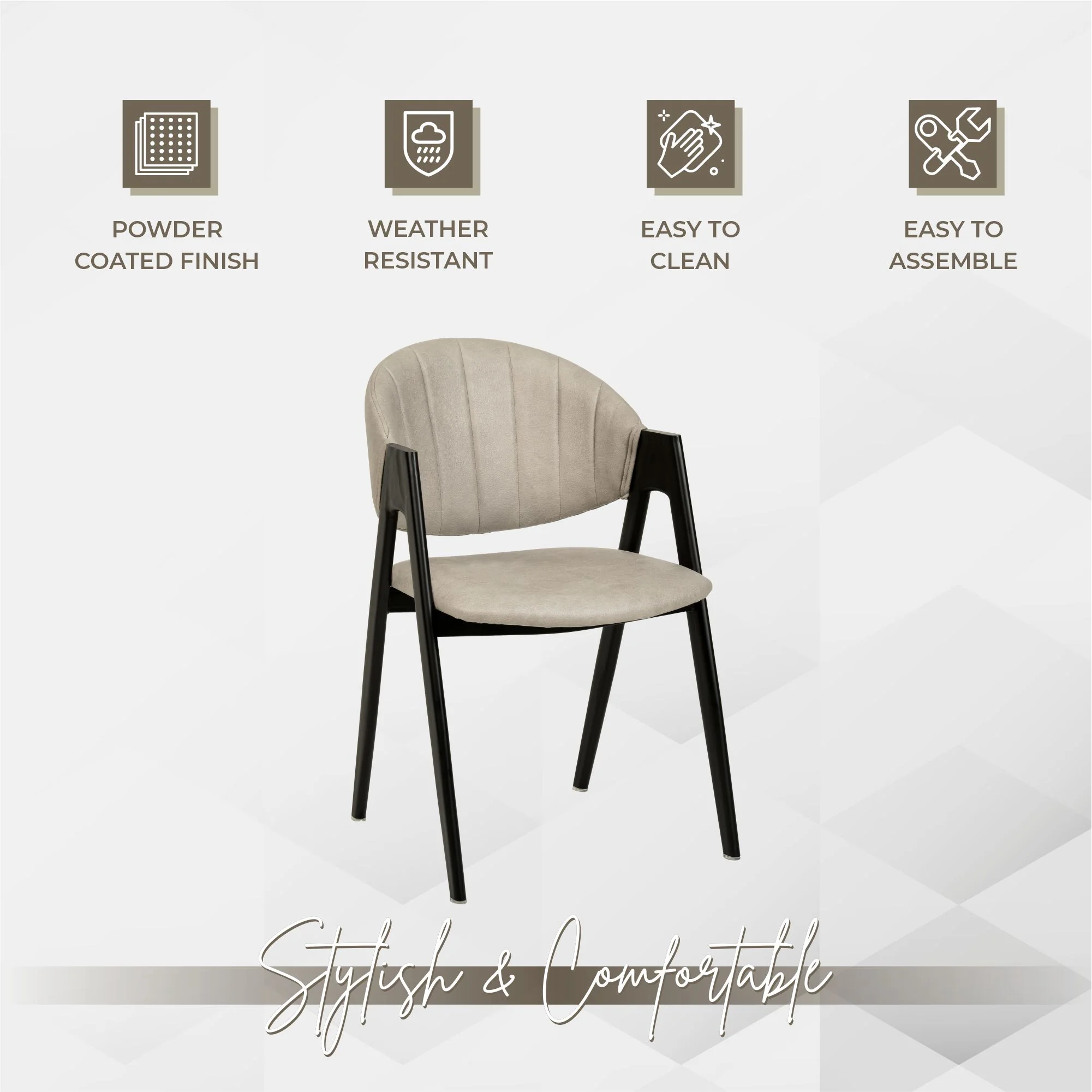 Savor Collection Modern Dining Chair in Toupe