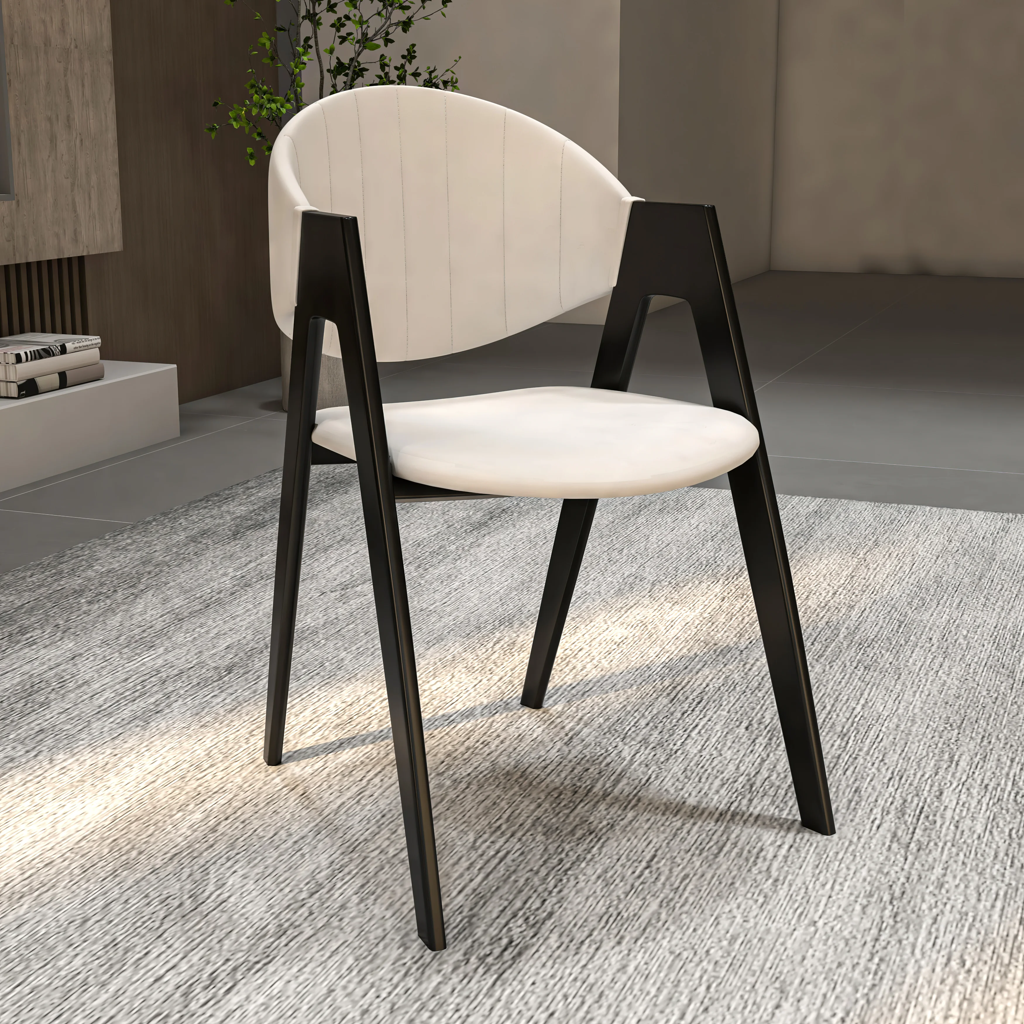 Savor Collection Modern Dining Chair in White