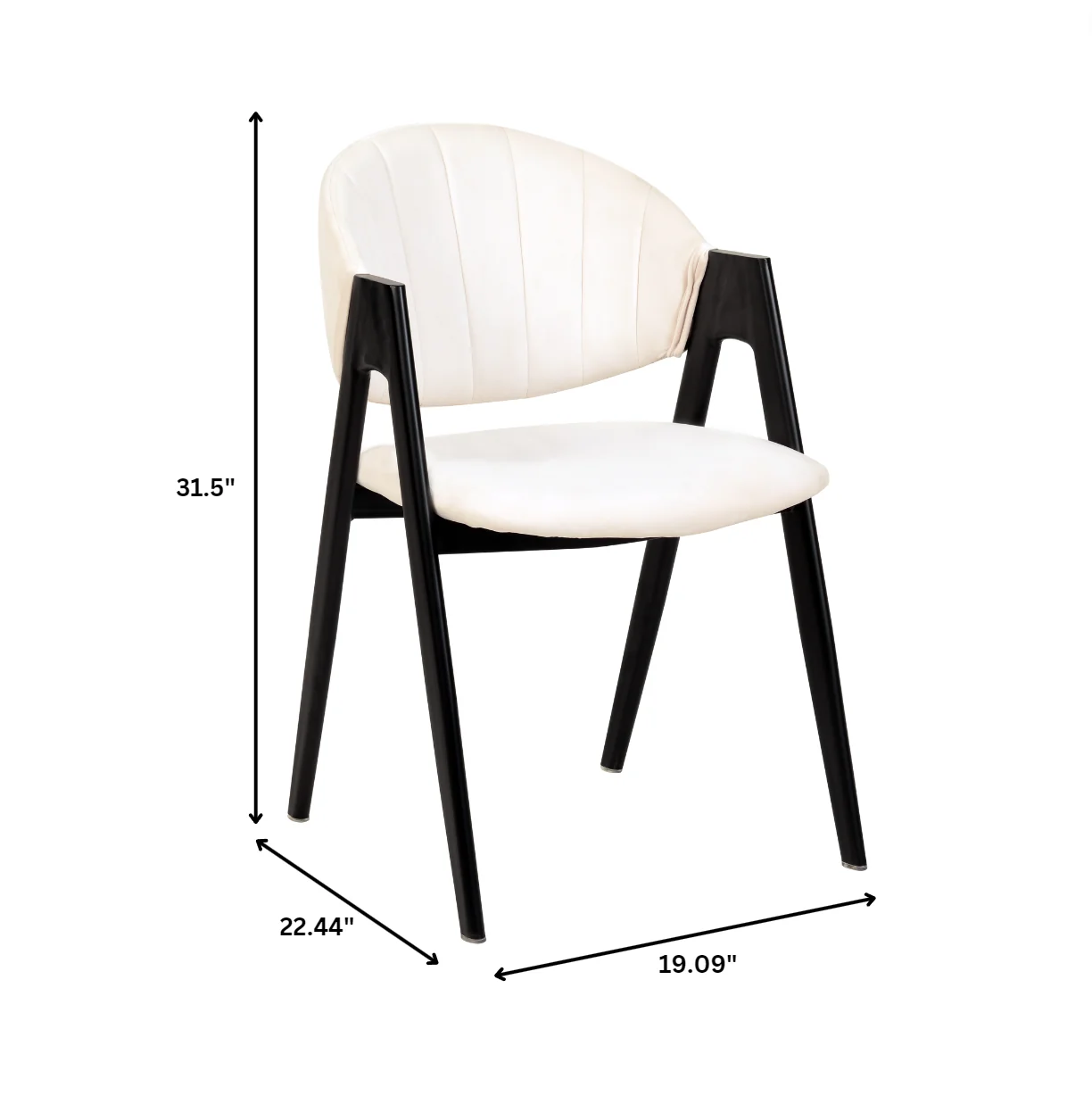 Savor Collection Modern Dining Chair in White