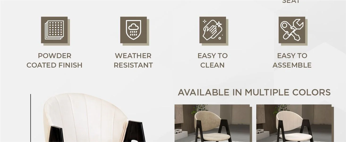 Savor Collection Modern Dining Chair in White