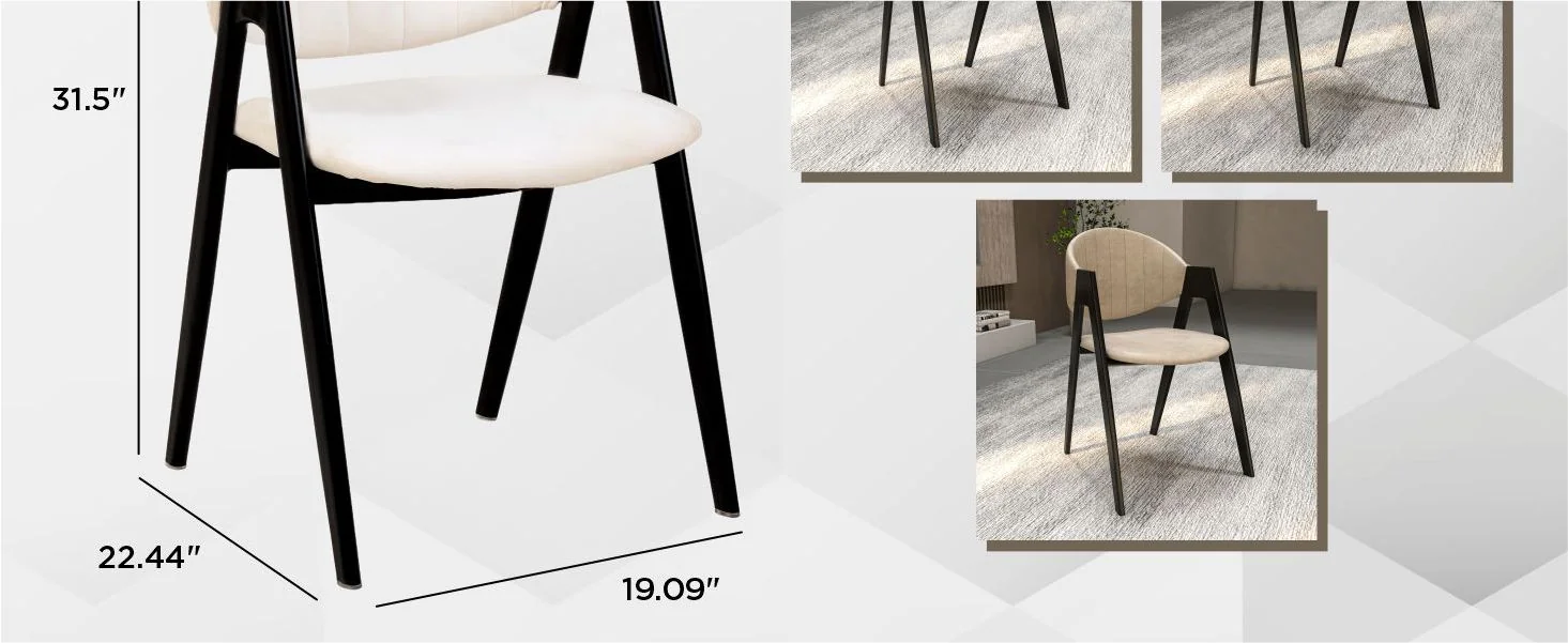 Savor Collection Modern Dining Chair in White