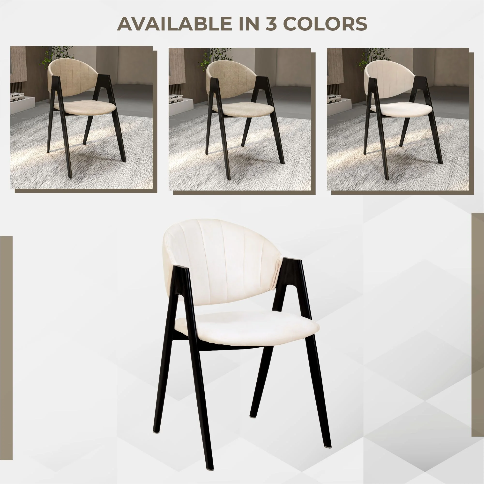 Savor Collection Modern Dining Chair in White