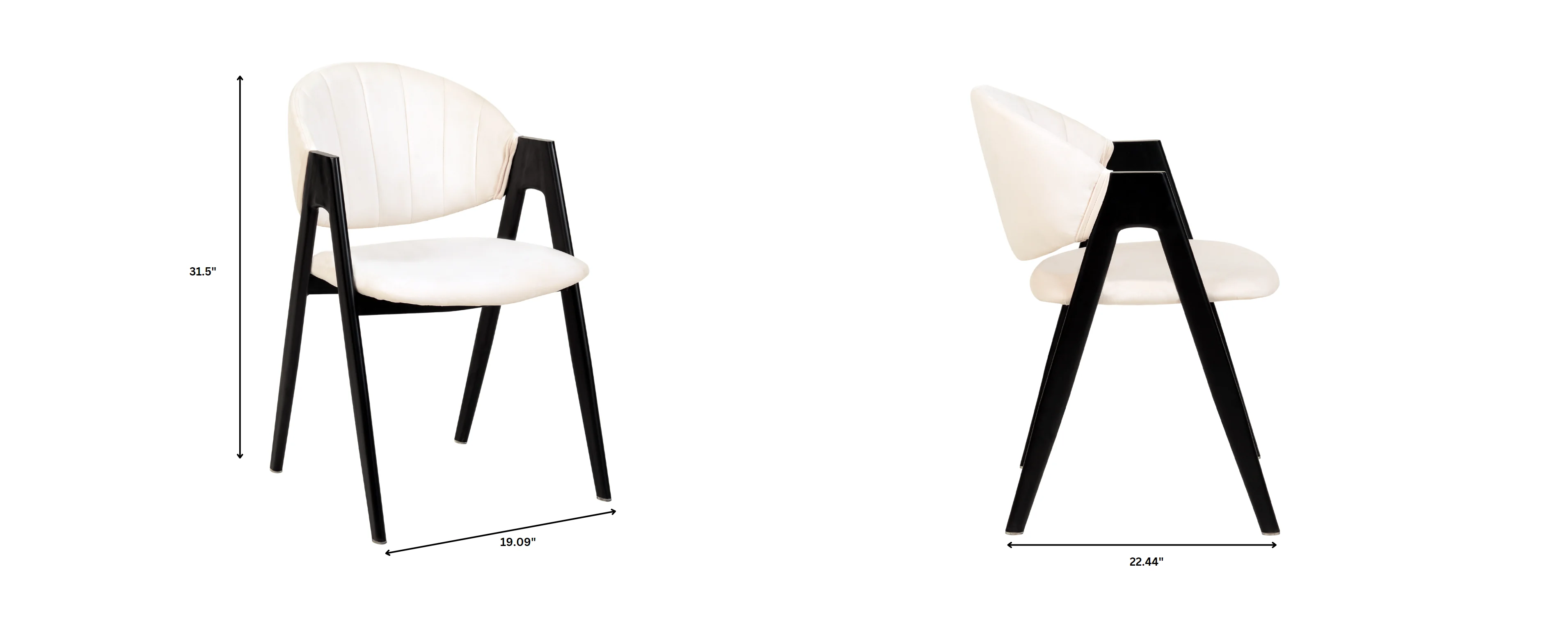 Savor Collection Modern Dining Chair in White