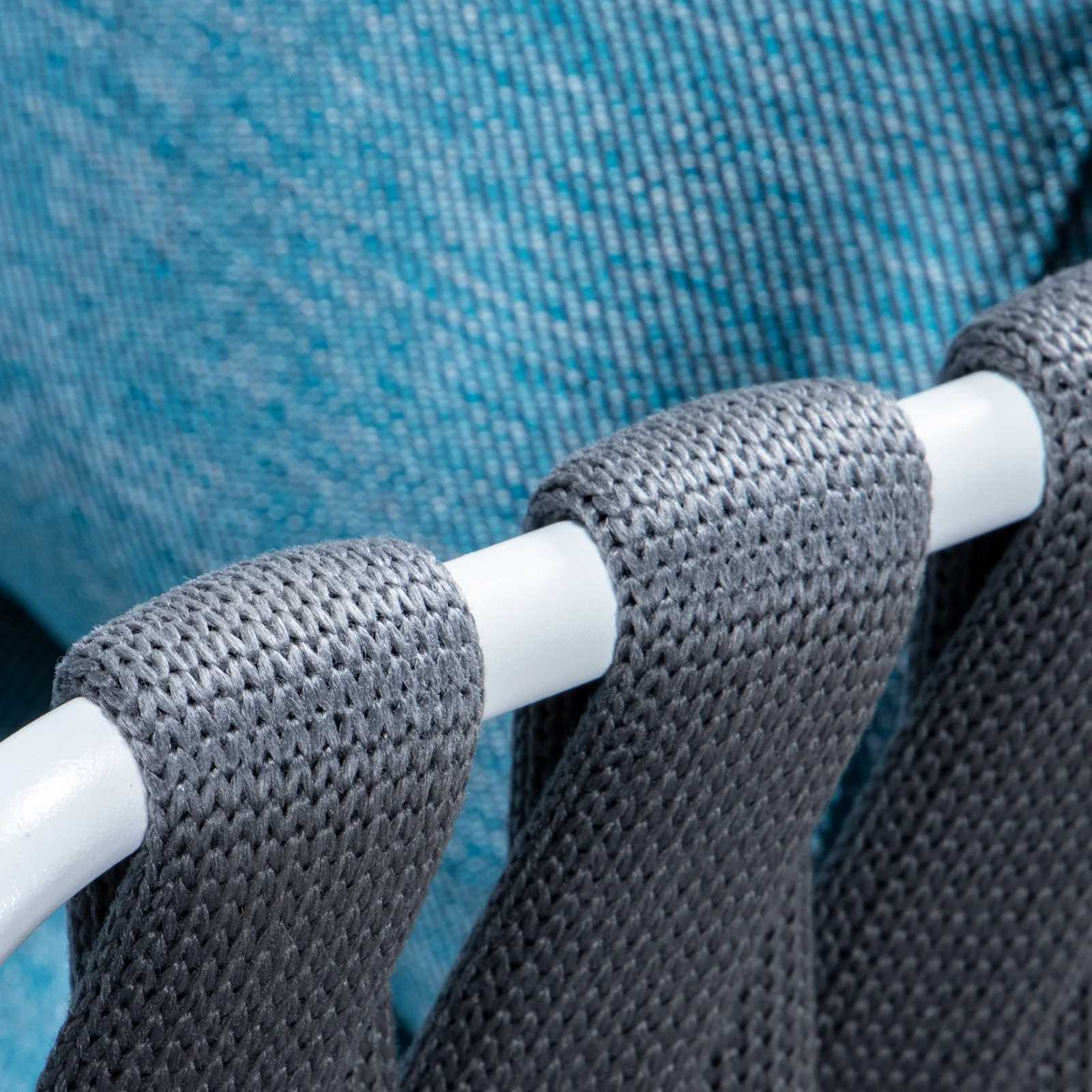 Spencer Modern Rope Outdoor Patio Dining Chair With Cushions