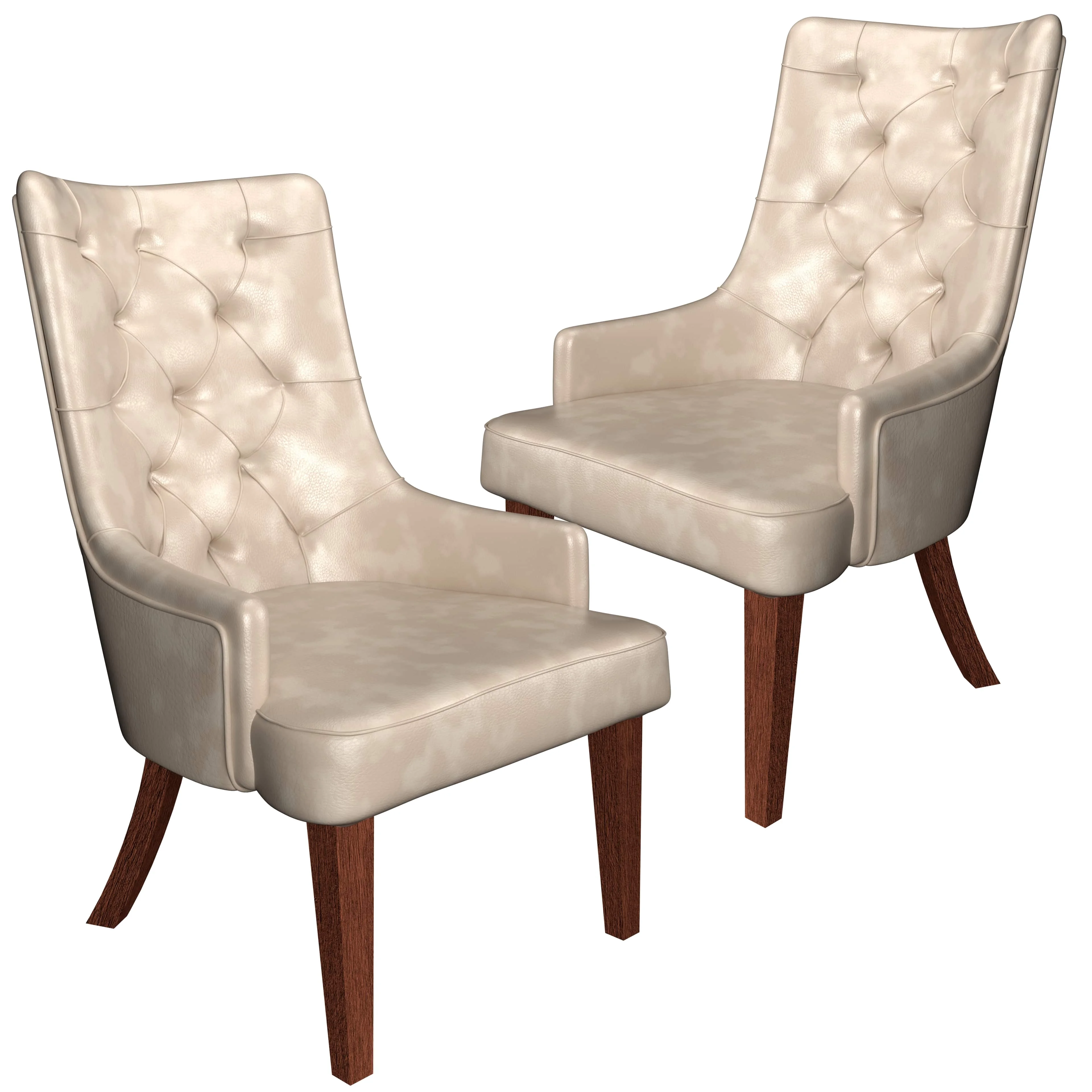 Spruce Collection Modern Wooden Dining Chair in Toupe Set of 2