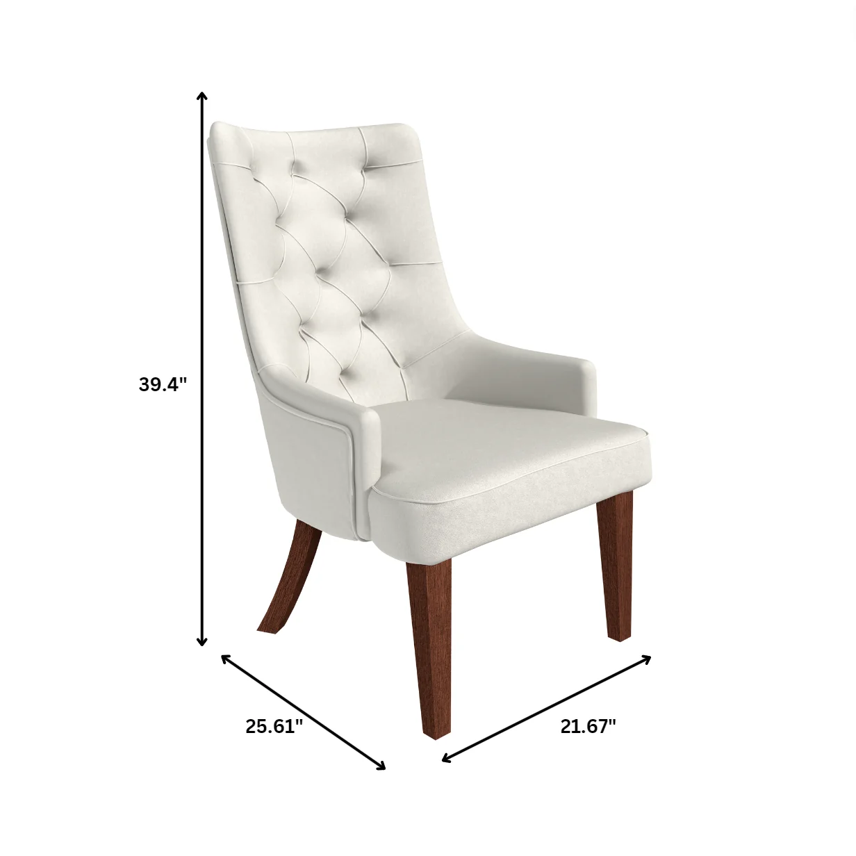 Spruce Collection Modern Wooden Dining Chair in White