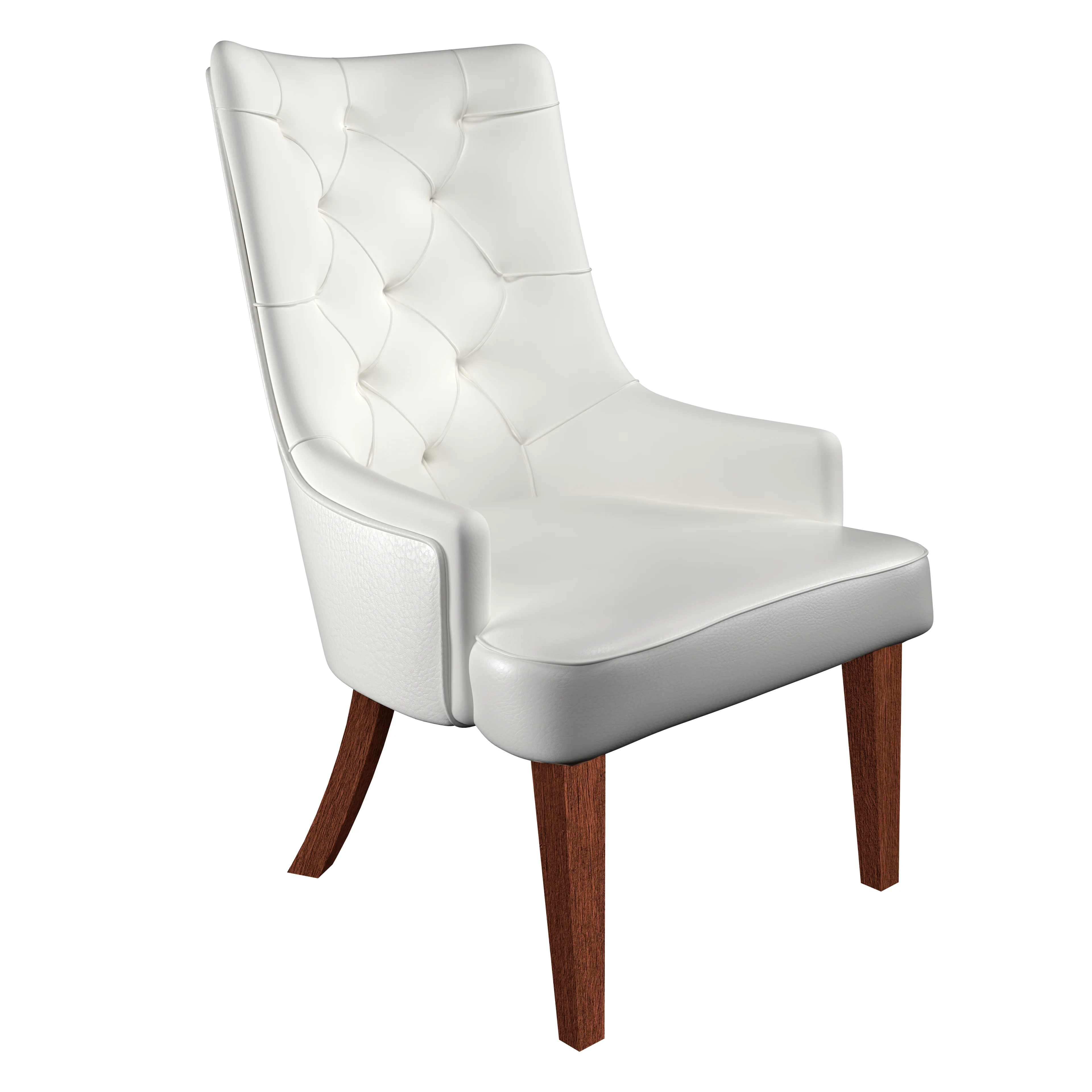 Spruce Collection Modern Wooden Dining Chair in White