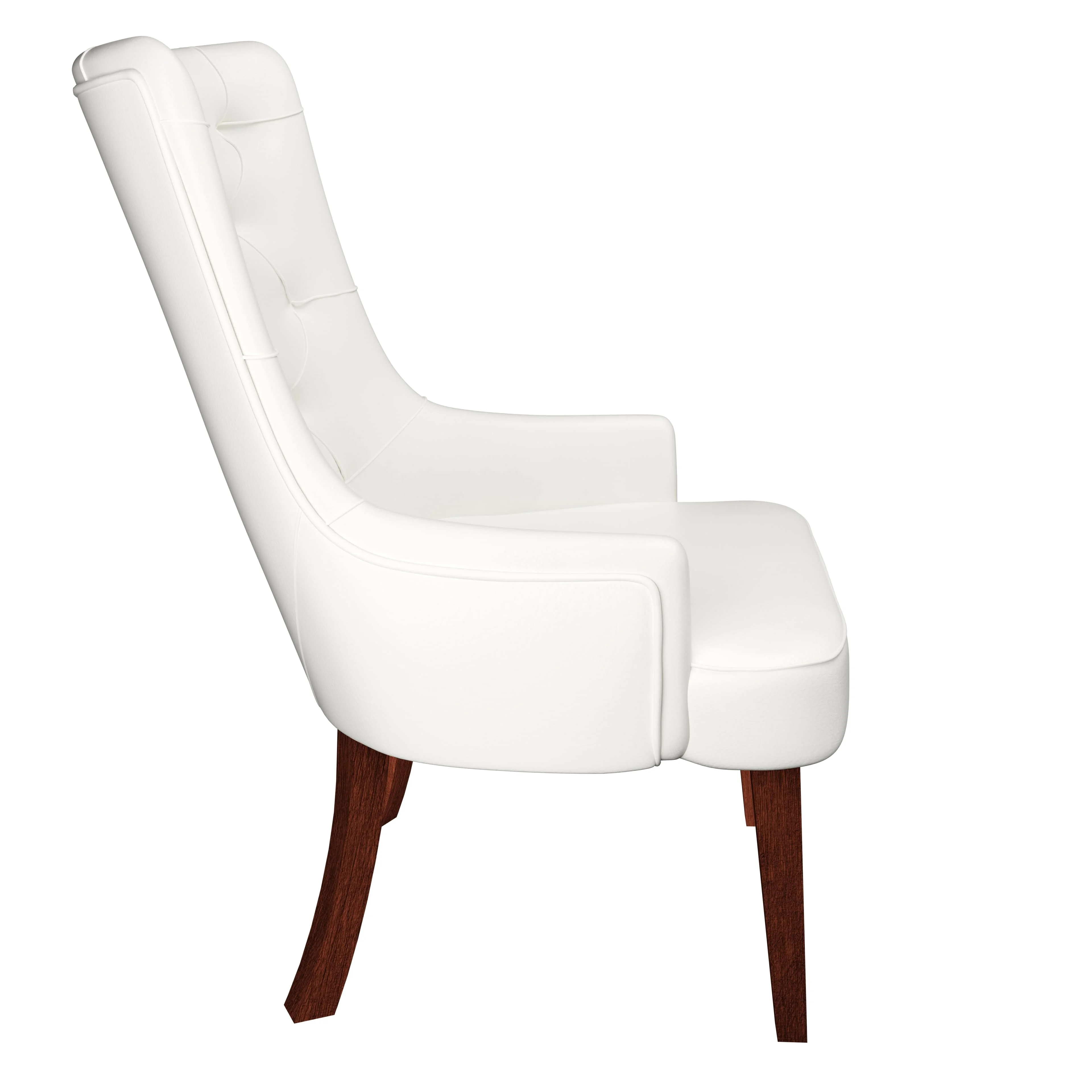 Spruce Collection Modern Wooden Dining Chair in White