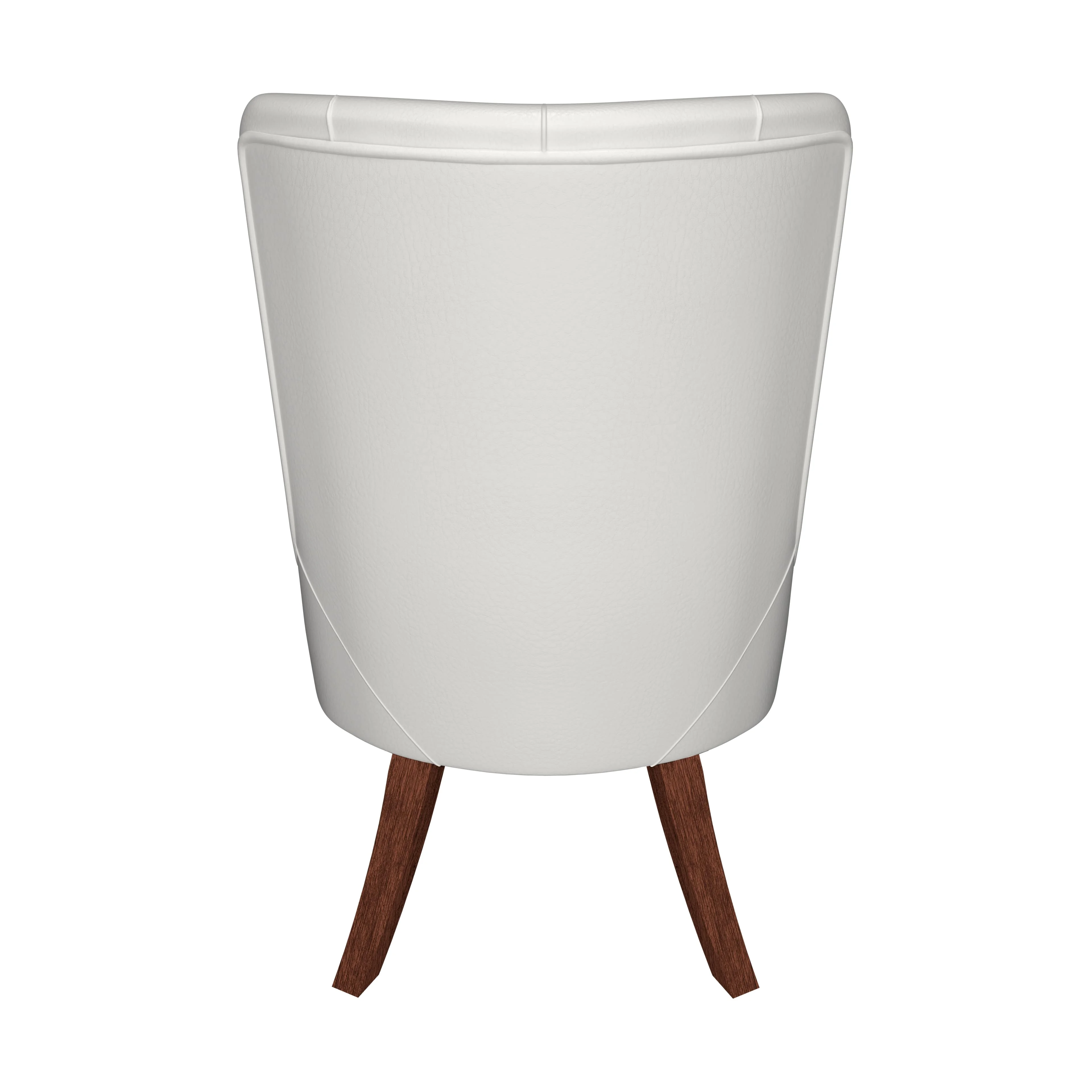 Spruce Collection Modern Wooden Dining Chair in White Set of 2